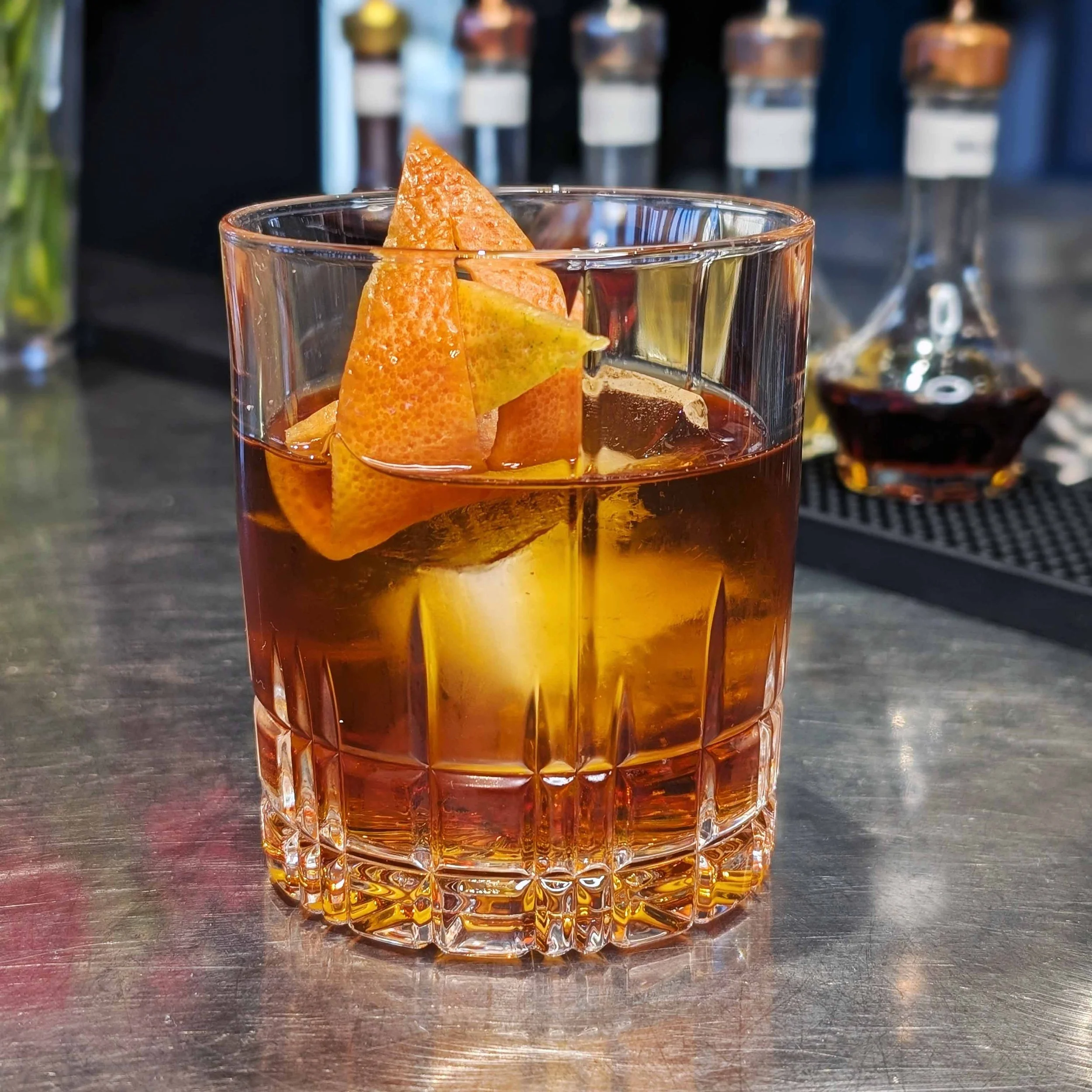 Mint Car Old Fashioned (2 cocktails)