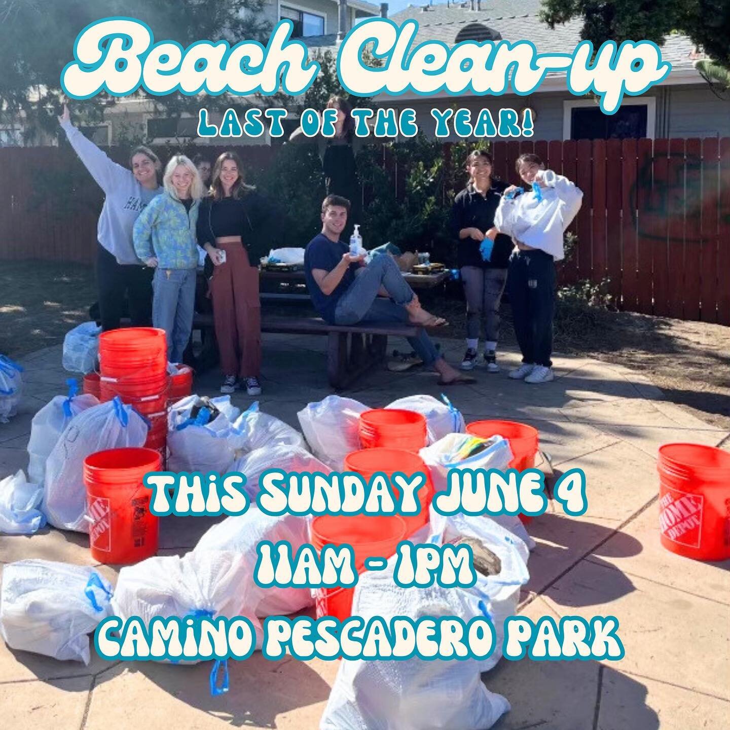 Come join us this Sunday for our last beach clean up of the school year!♻️