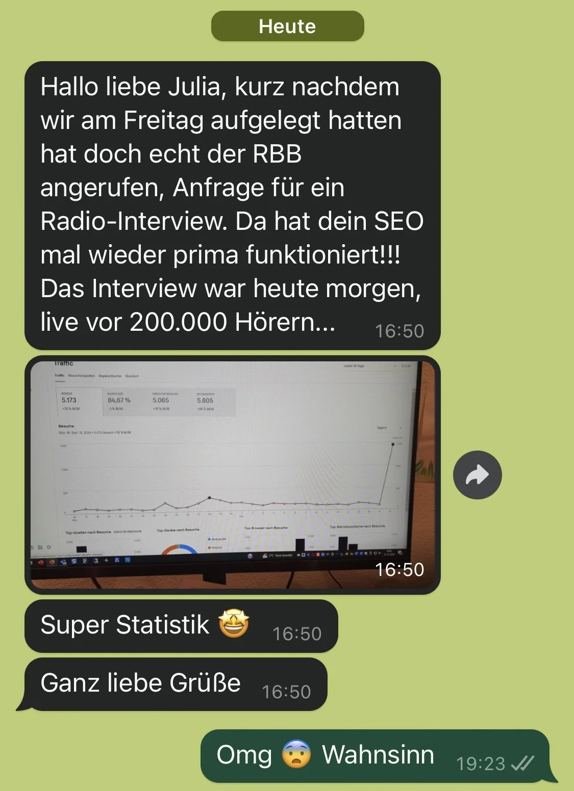 Positive SEO Kunden Bewertungen