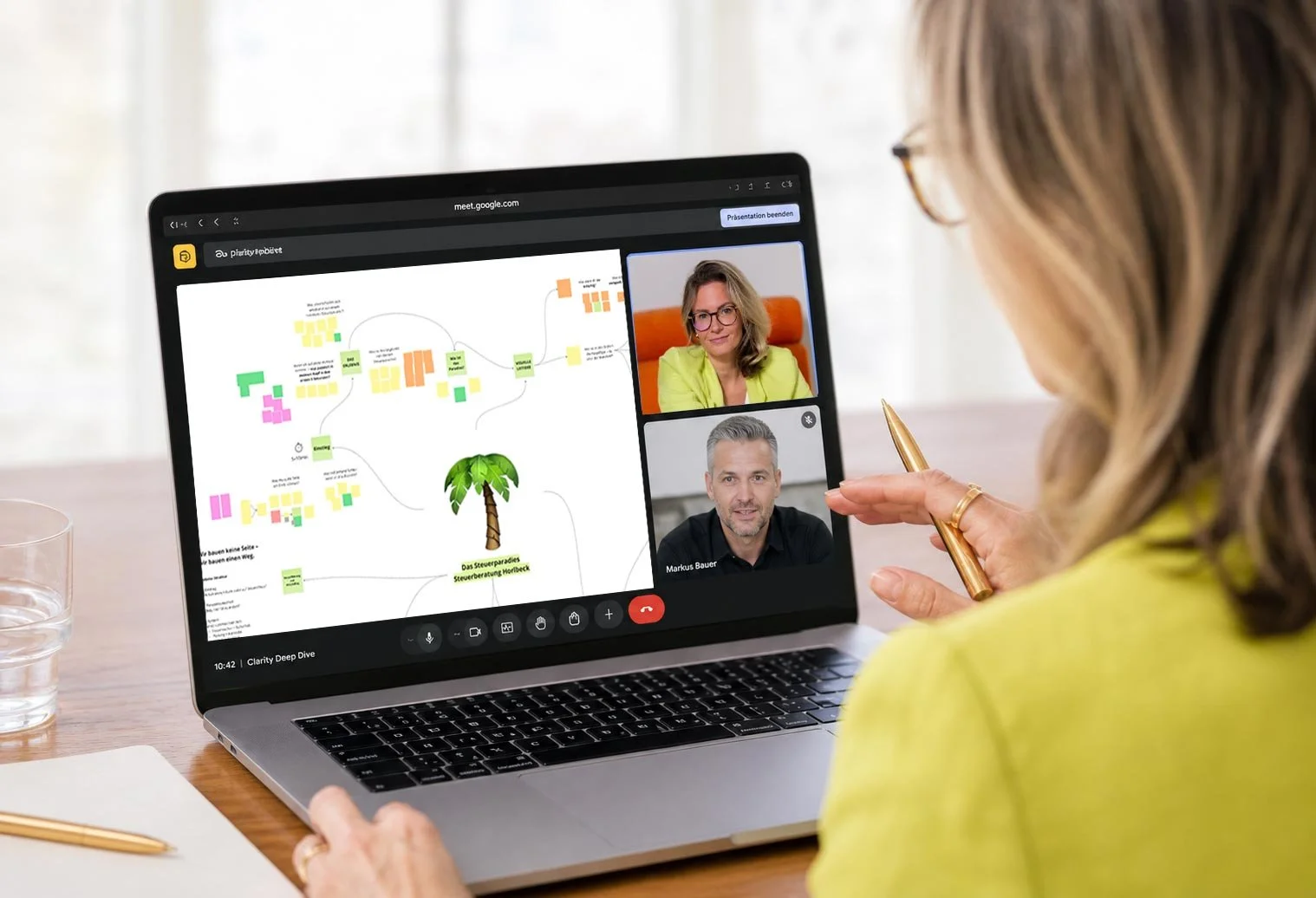 Online Coaching Session mit Miro Board für Business Klarheit und strategische Ausrichtung