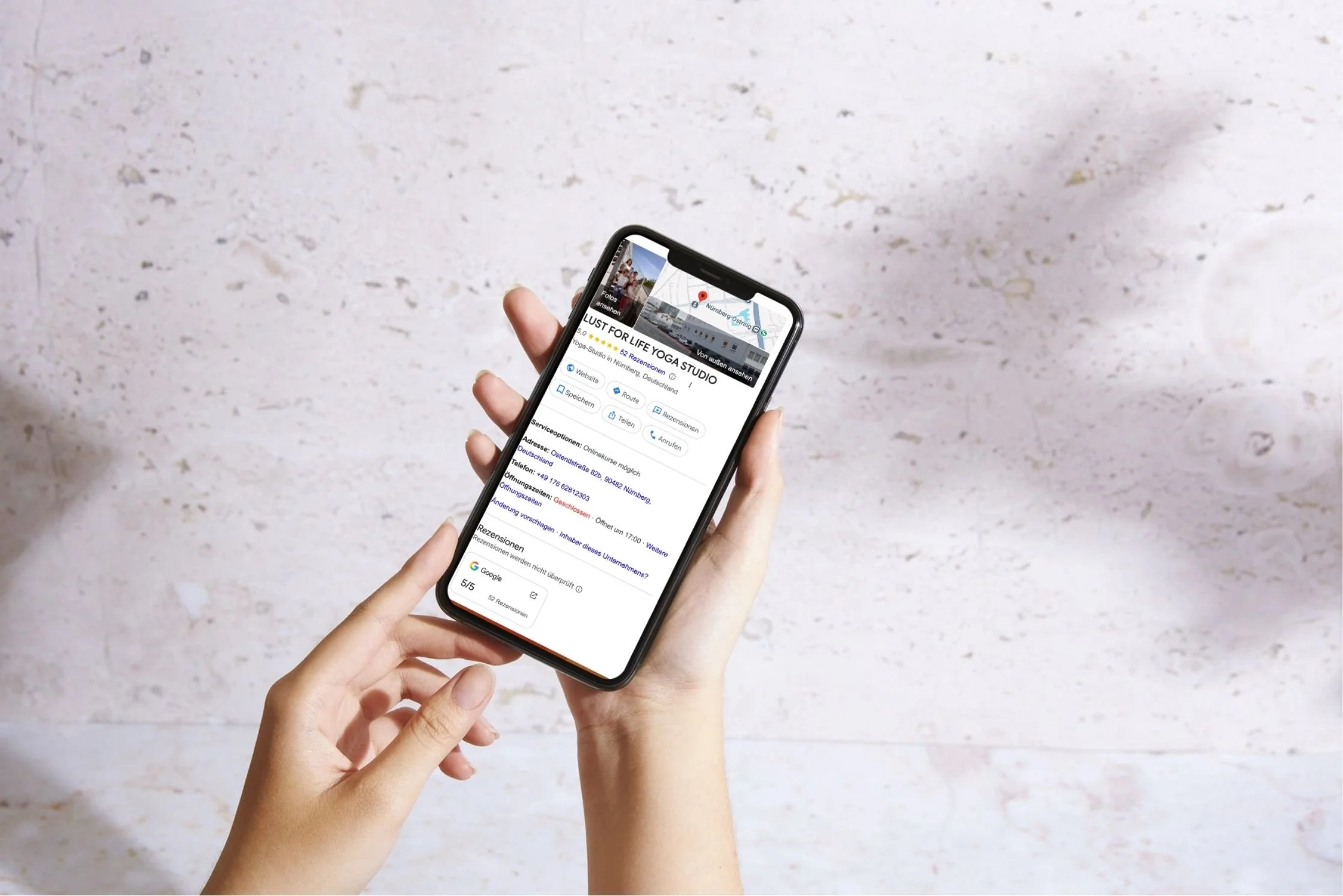 Mobiler Google Unternehmenseintrag für lokale SEO