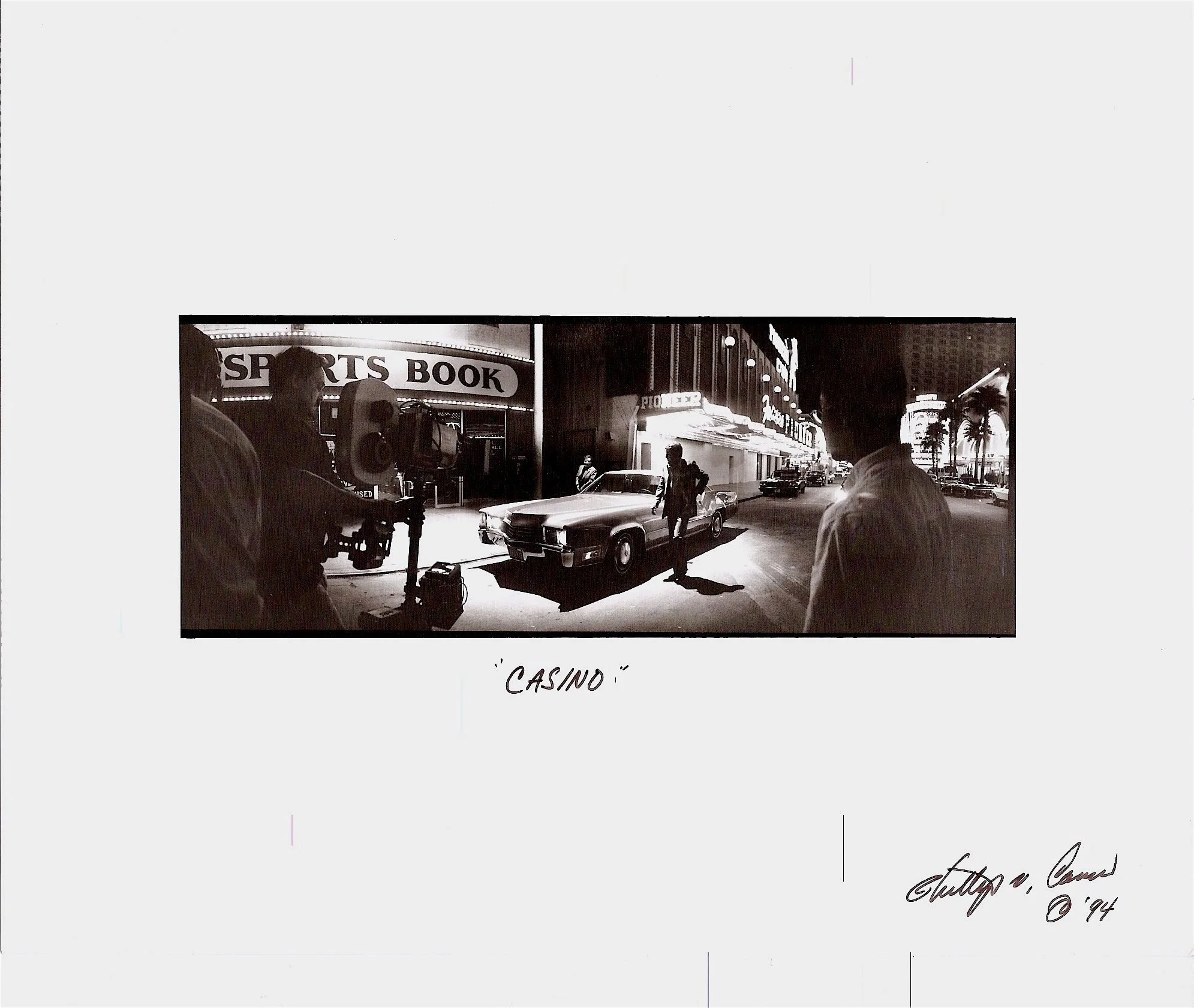 Casino, 1995. Steadicam Operator Randy Nolan works his magic on day 1 of filming.