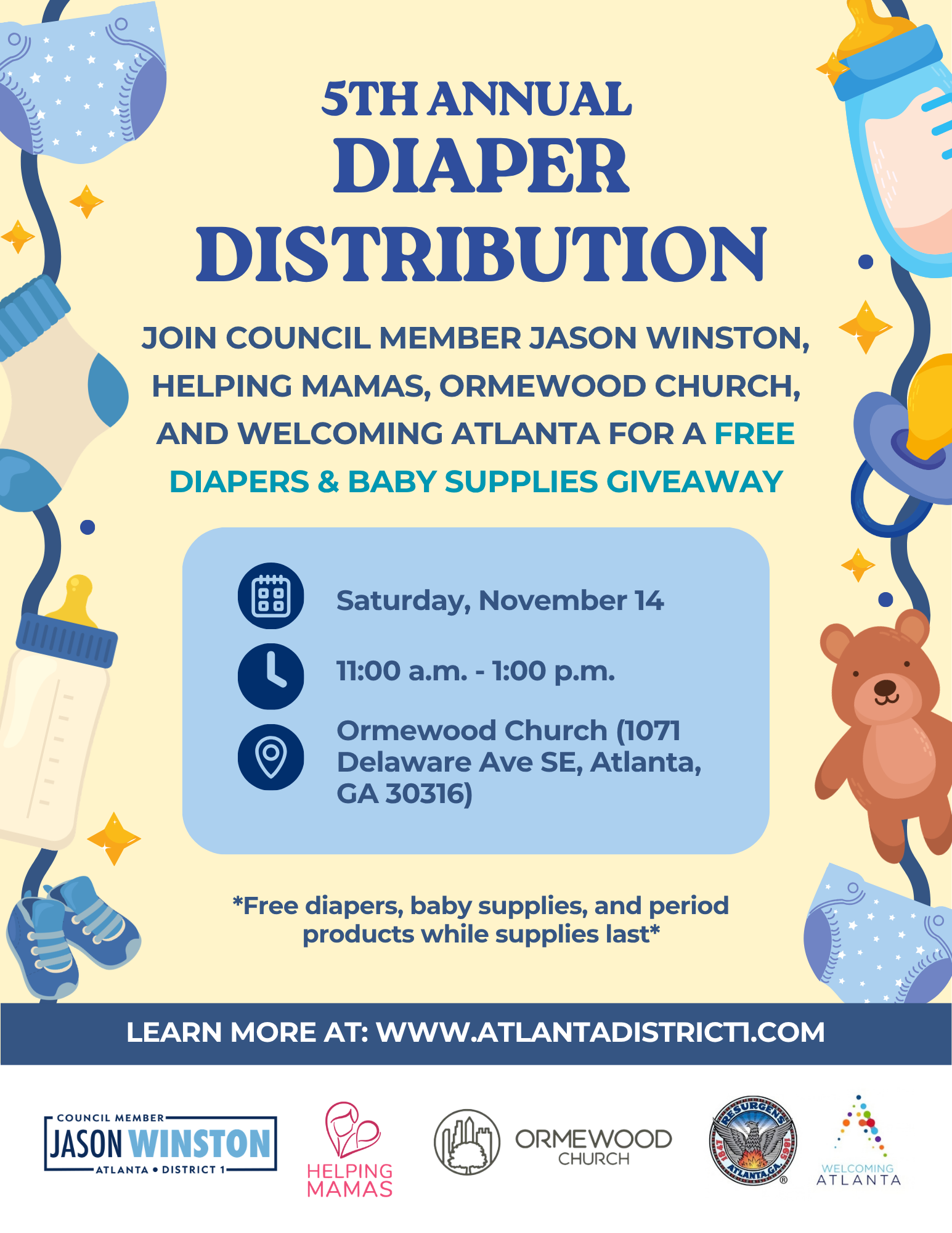 2026 Free Diaper Distribution - Atlanta Councilmember Jason Winston
