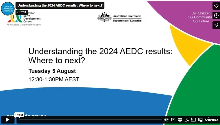 A great webinar on understanding the AEDC results