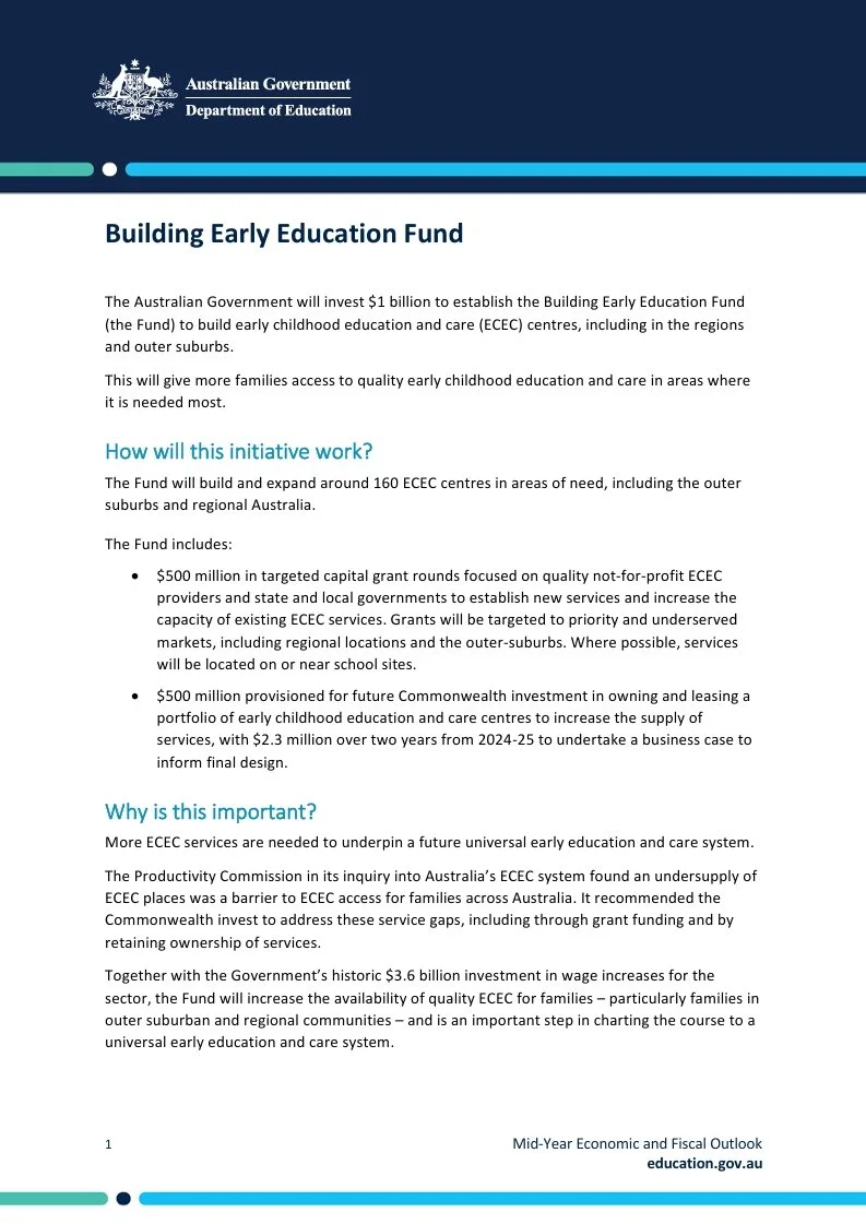 Building Early Education Fund