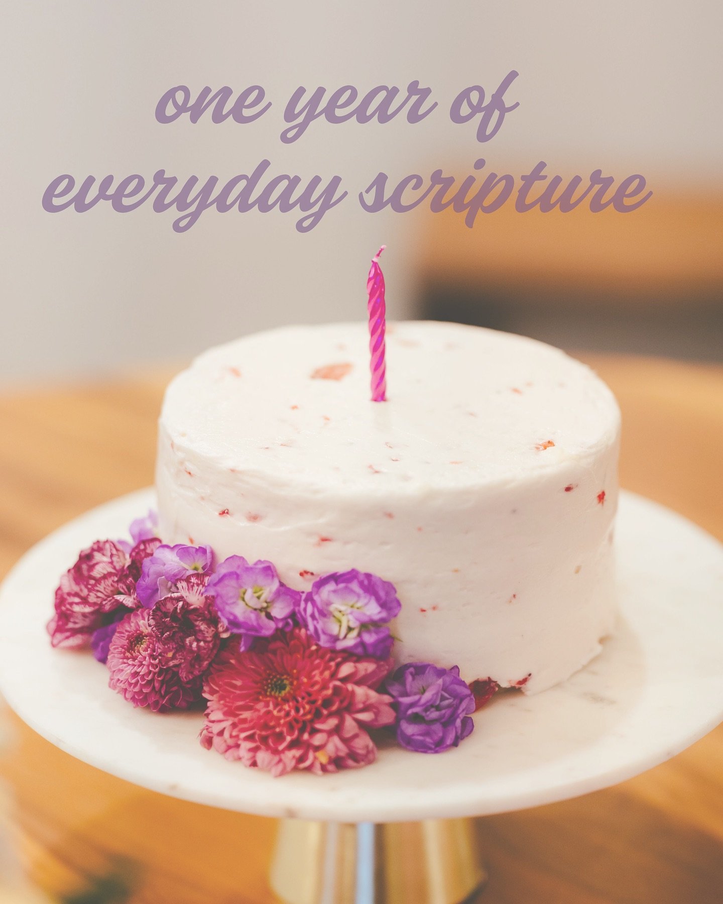 It&rsquo;s our first birthday!! 🎂🎉 one year ago today, we launched Everyday Scripture!! It&rsquo;s been incredible to see how God has already used this resource in the past 365 days - but we know the best is yet to come!!