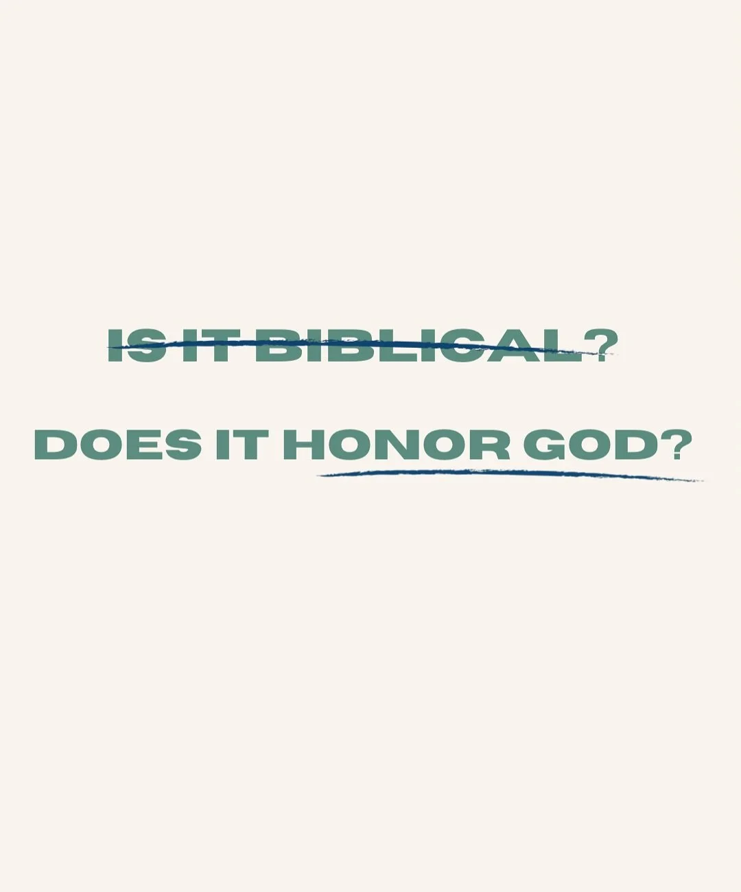 Do you ever find yourself asking, &ldquo;Is this biblical?&rdquo;
⠀⠀⠀⠀⠀⠀⠀⠀⠀
That&rsquo;s a great question to ask&mdash;but sometimes, it&rsquo;s not the whole story. The Bible doesn&rsquo;t cover every detail of our modern world (no advice on Crocs o