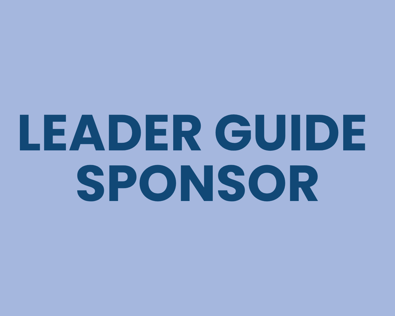 Leader Guide Sponsor