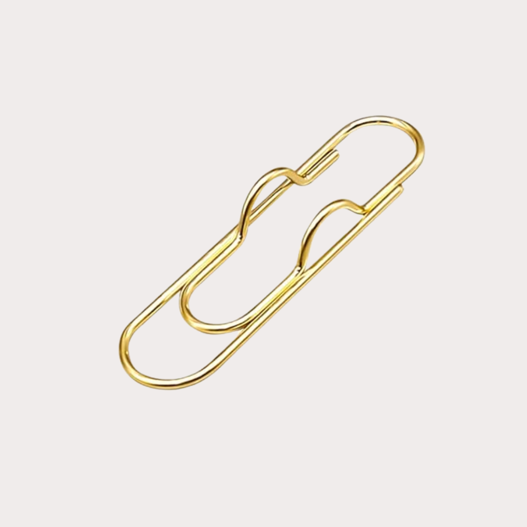 Gold Pen Holder Page Clip