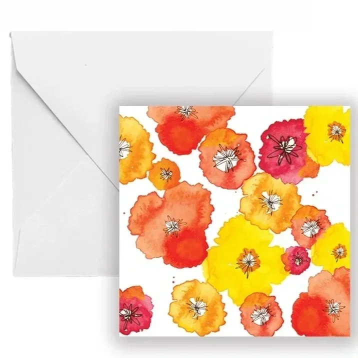 Poppy Burst Enclosure Card