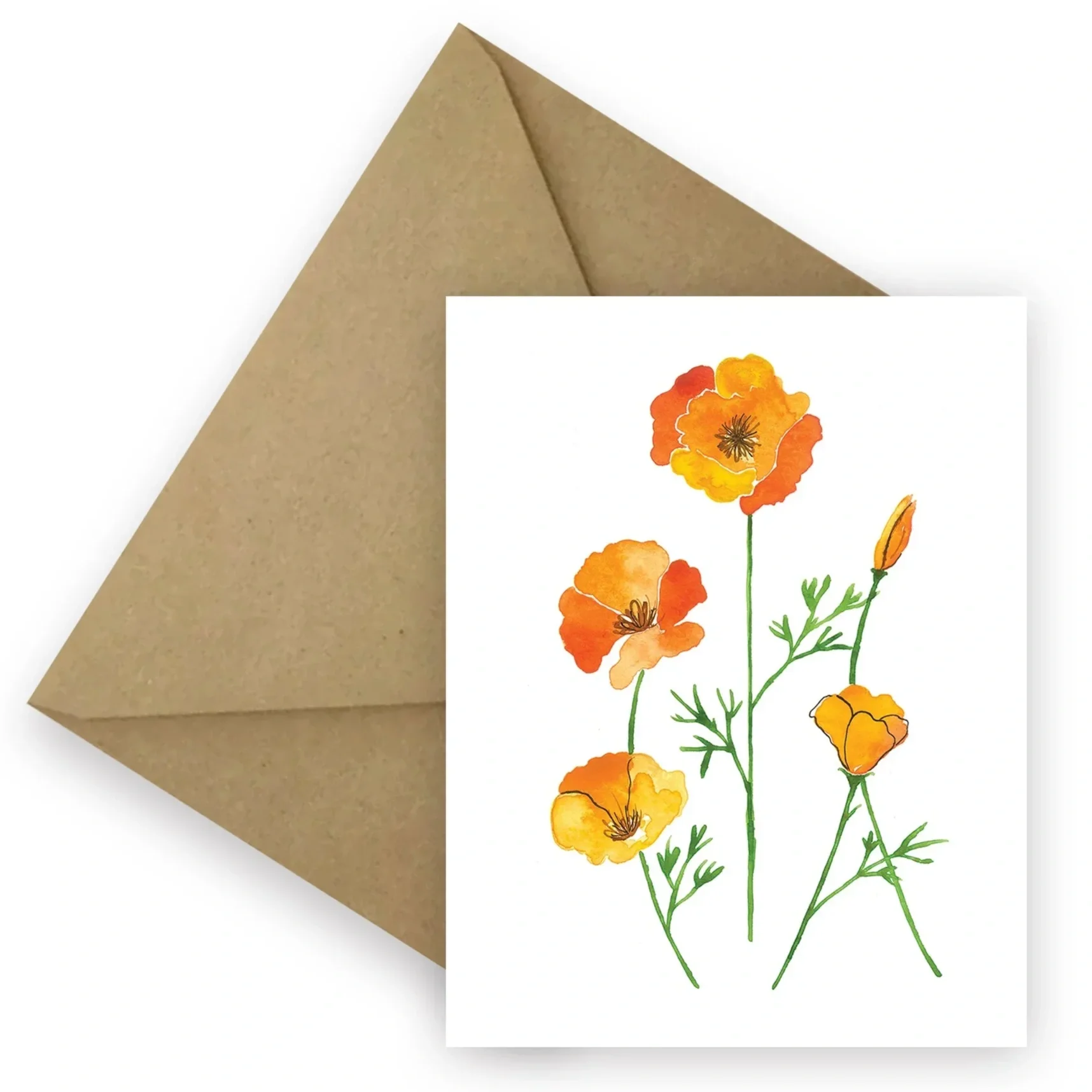 California Poppy Greeting Card
