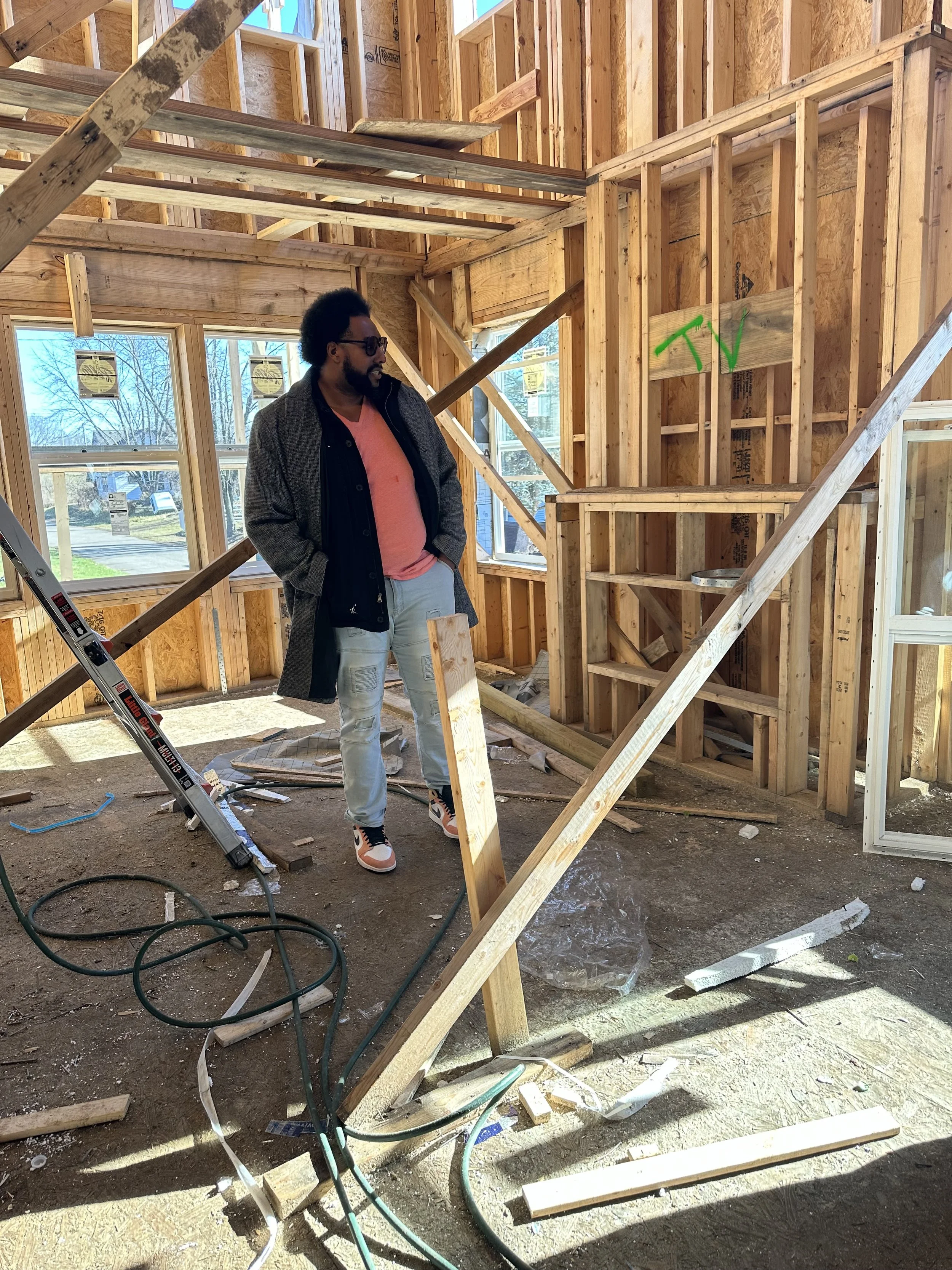 Emile Dixon pictured on a project site