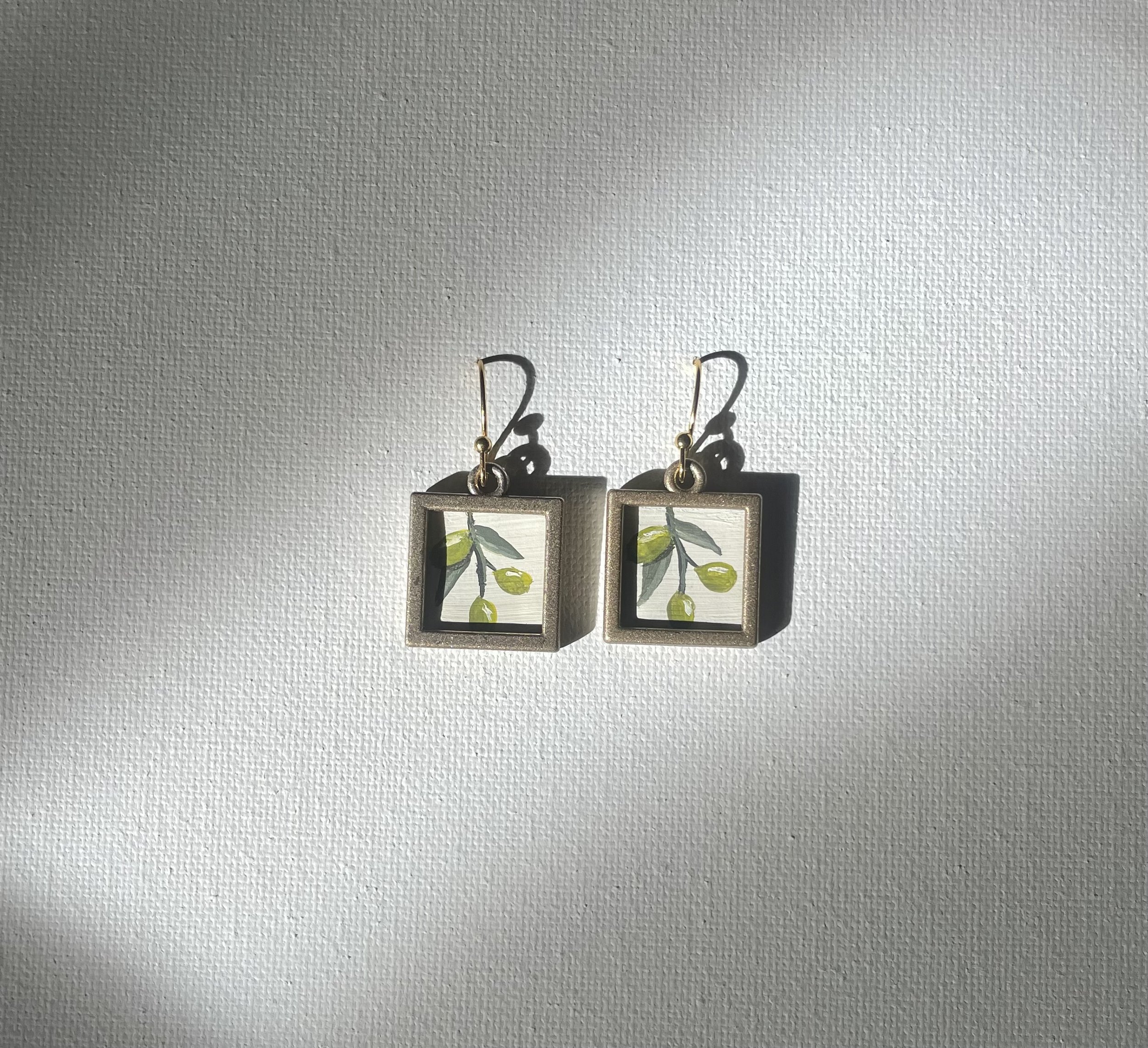 Green Olive Earrings