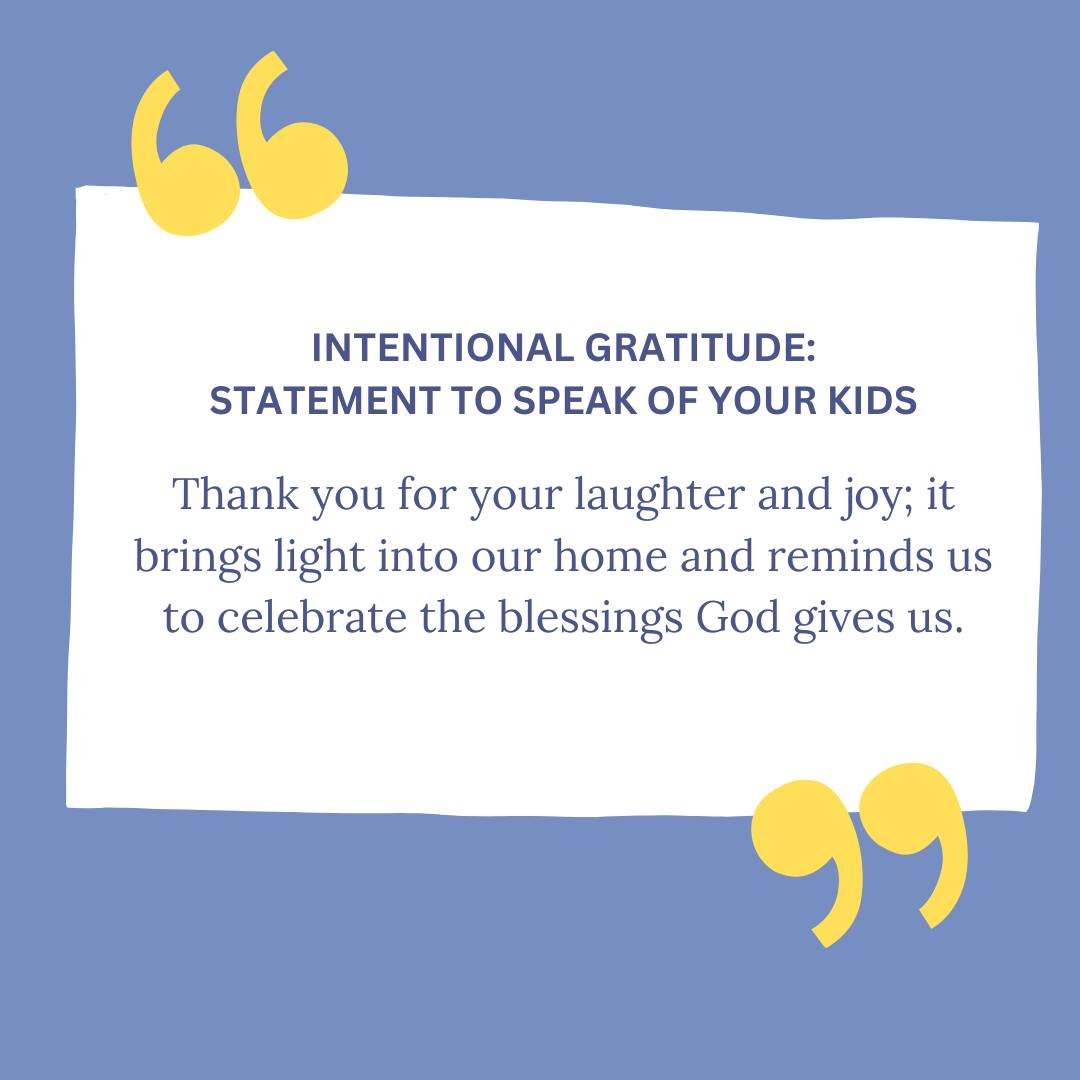 Day 3 of Intentional Gratitude Statements!

#RaisingSparks #character #integrity #raisingkidsright #Parenting #ParentMentors #Parenthacks #Parents #Mom #Momlife #dadlife #Parentlife #ParentingTips #parenthood #motherhood #motherhoodrising #mentoring 