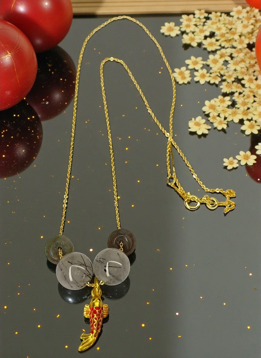 Ascending Koi Dainty Necklace (For Abundance and Momentum)