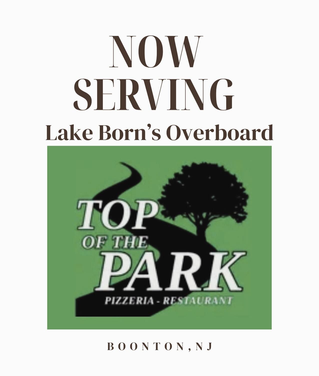 Big news! @topofthepark.pizza  is now serving Overboard🛟 We are so excited to have our coffee at this fantastic restaurant. Check them out on Main Street in Boonton!