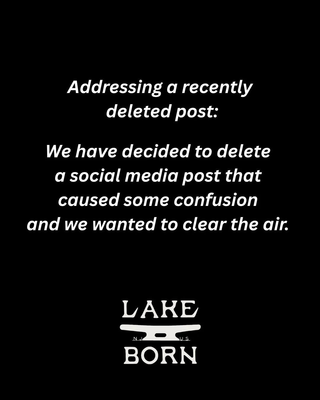 We felt the need to address the situation 🙌🏻

#lakeborncoffee