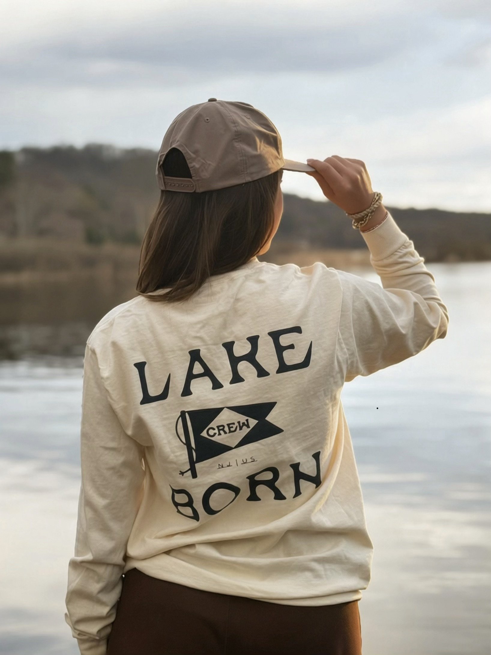 Lake Born Crew Long Sleeve Ts