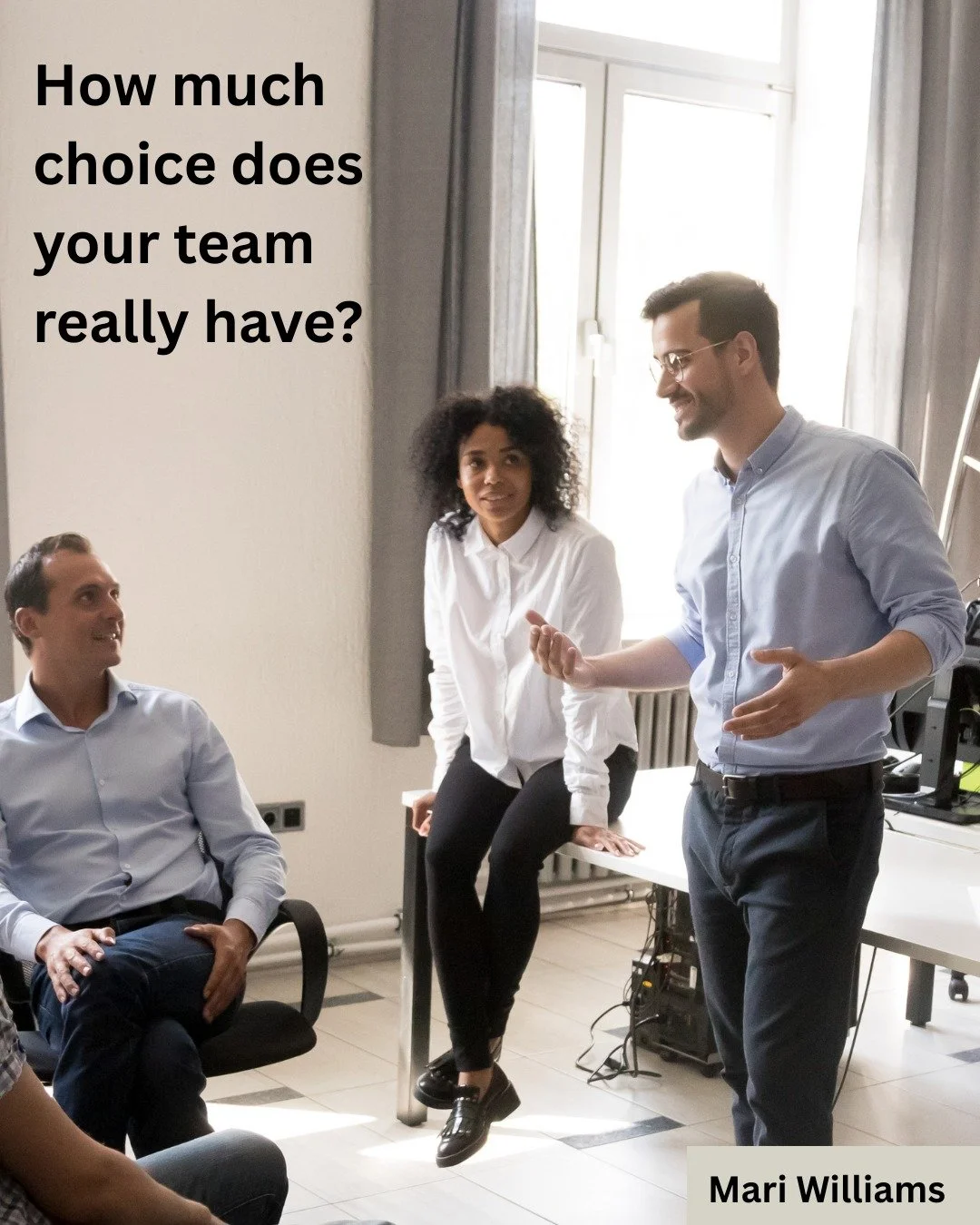 How much choice have you given your team?

And how much choice do they actually feel they have?

I was at an event recently where someone told me I was projecting my own value system onto others and it was likely they didn&rsquo;t want it. The value 