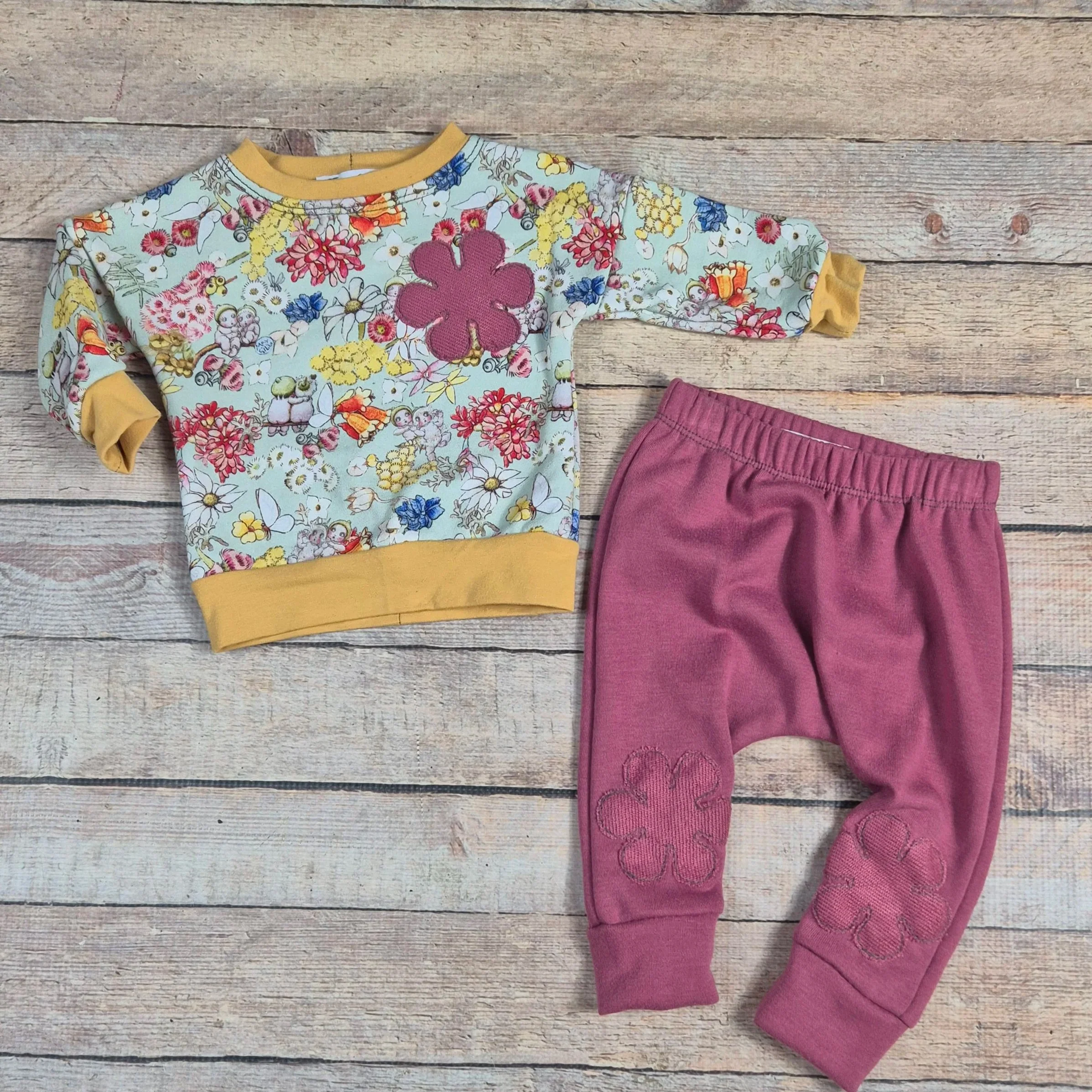 Gum-nuts Jumper & harem pants set