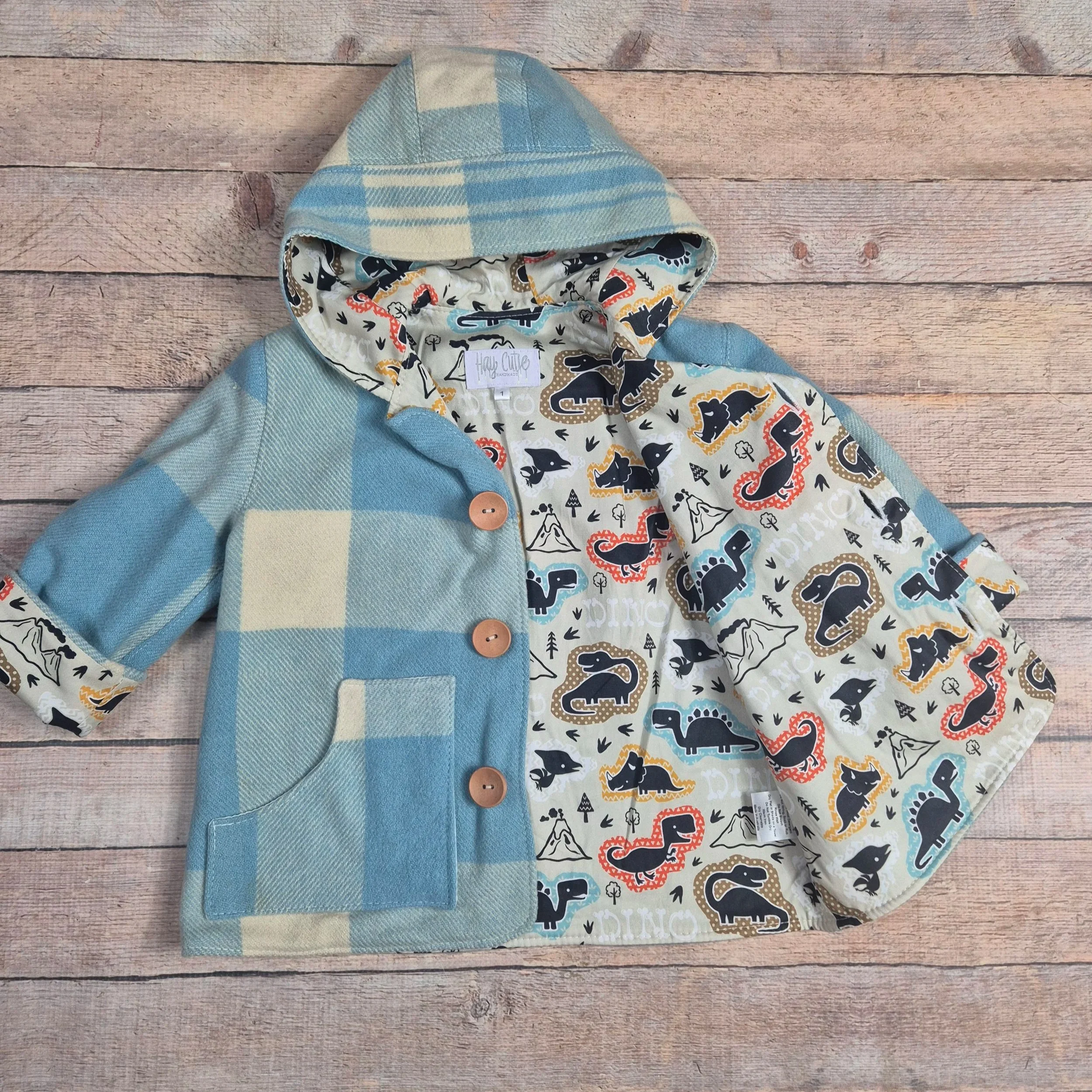 Size 1 Wool Jacket, Vintage wool blanket Coat