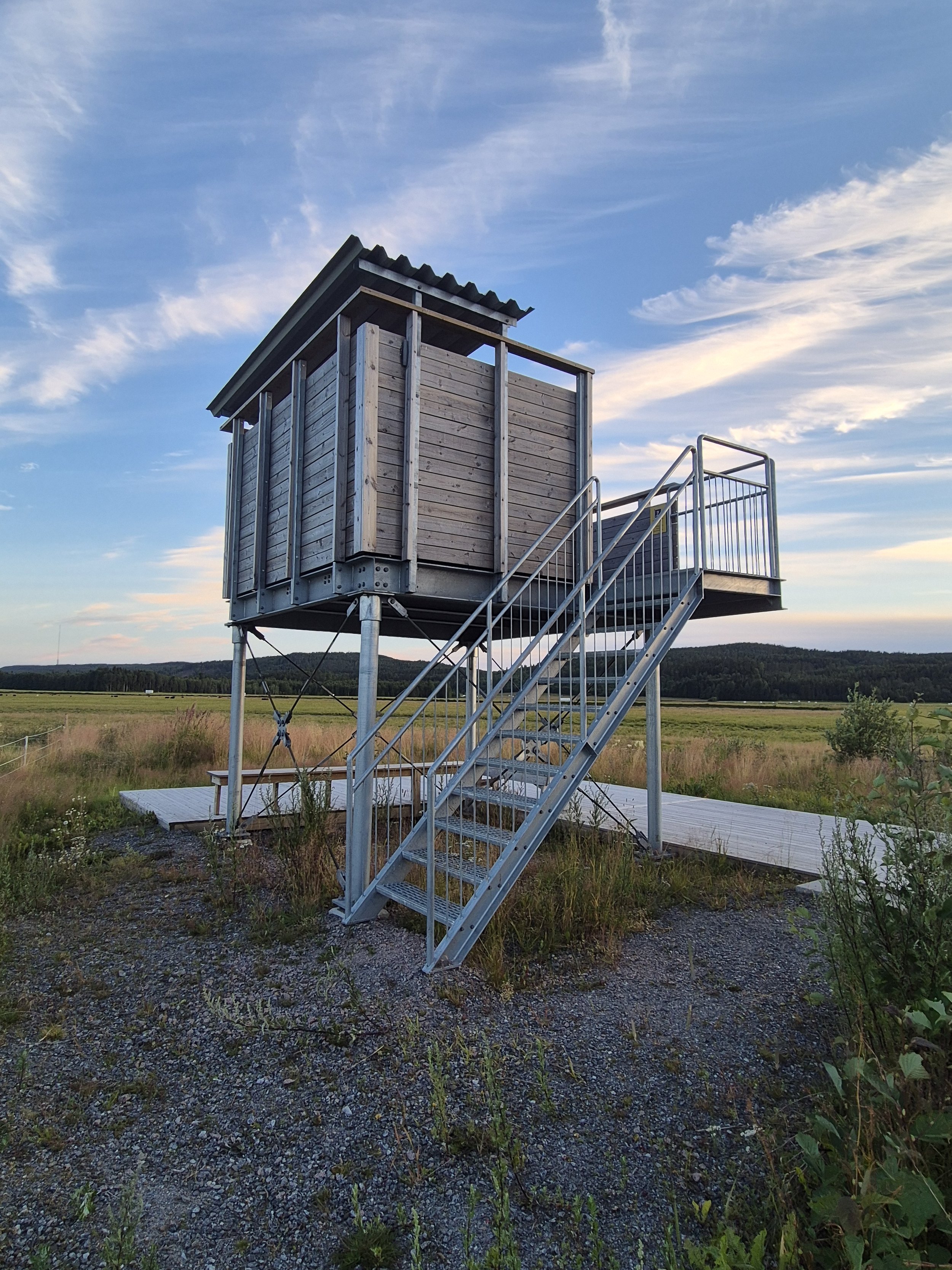Birdwatching tower at Brånsjön Nature Reserve in Sweden