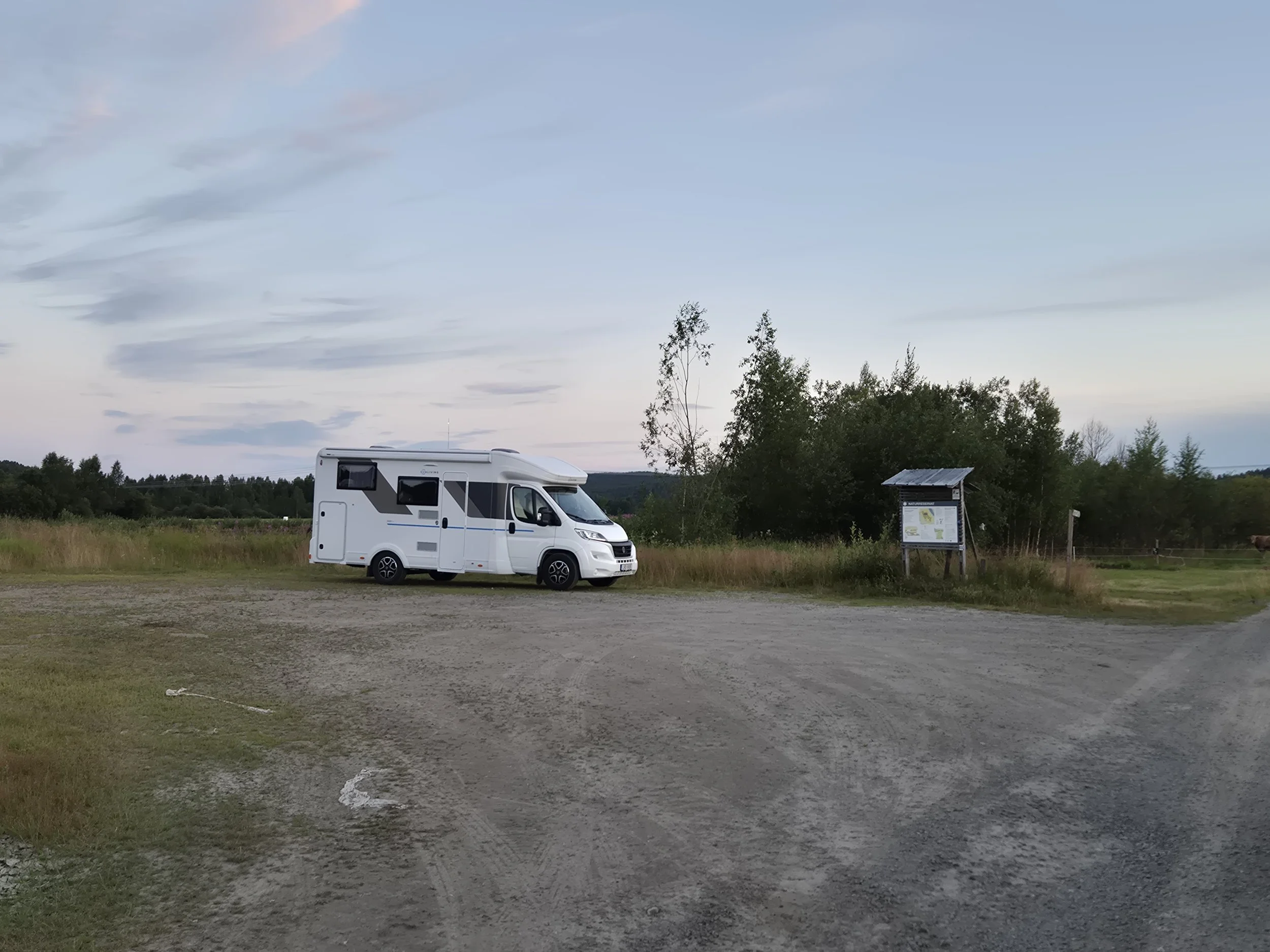Carpark at Brånsjön Nature Reserve in Sweden