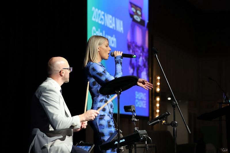 Gemini Duo performing at Gold Plate Awards