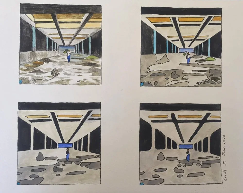 Me inside / 29.7 x 21 cm / Pen and watercolor on paper