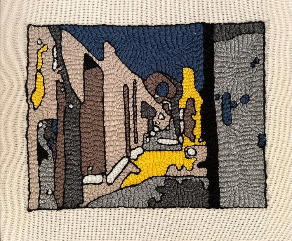 Sofar 2 / 22 x 27,7cm / Wool thread on cloth