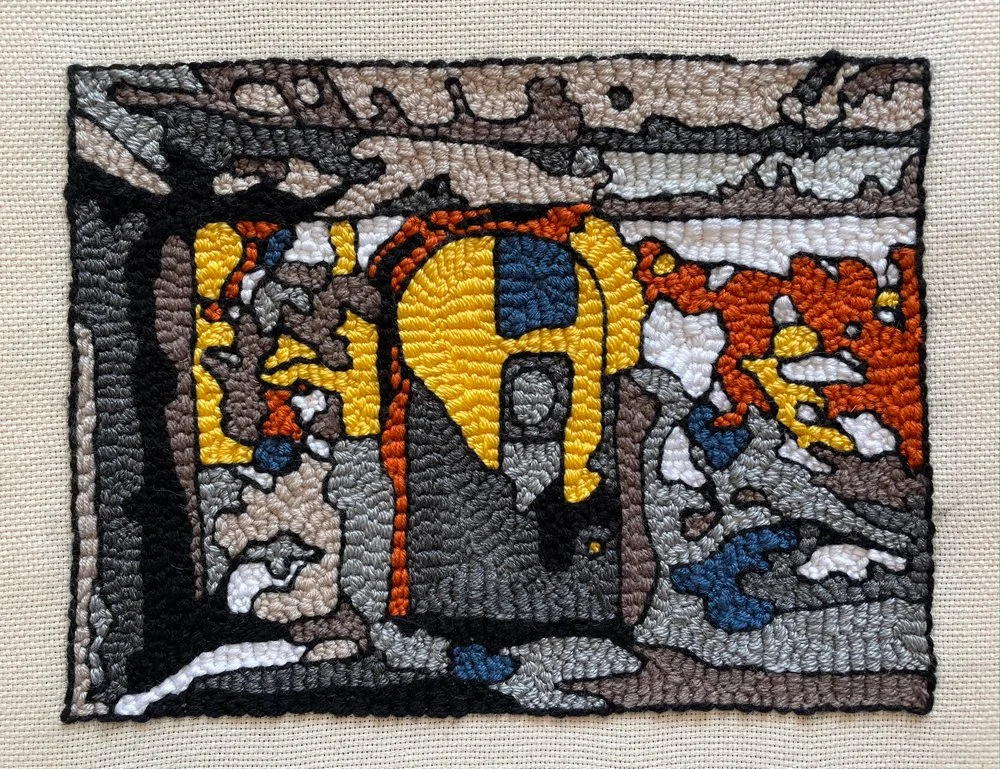 Sofar 1 / 21 x 27,7cm / Wool thread on cloth