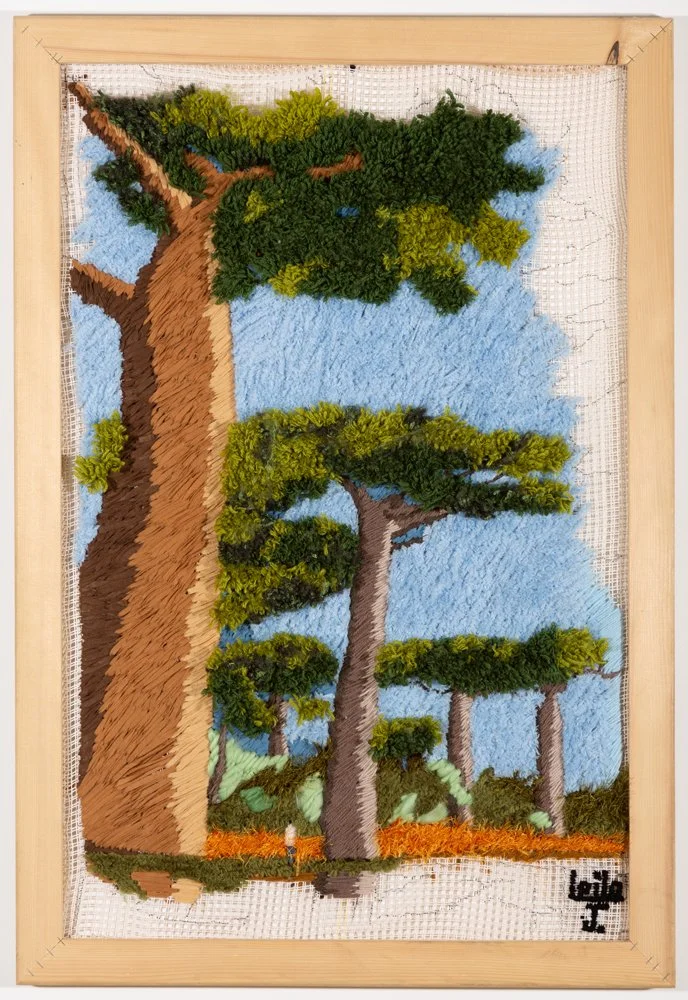 Baobab Vertical / 54,5 x 84,5 cm / Wool thread on canvas