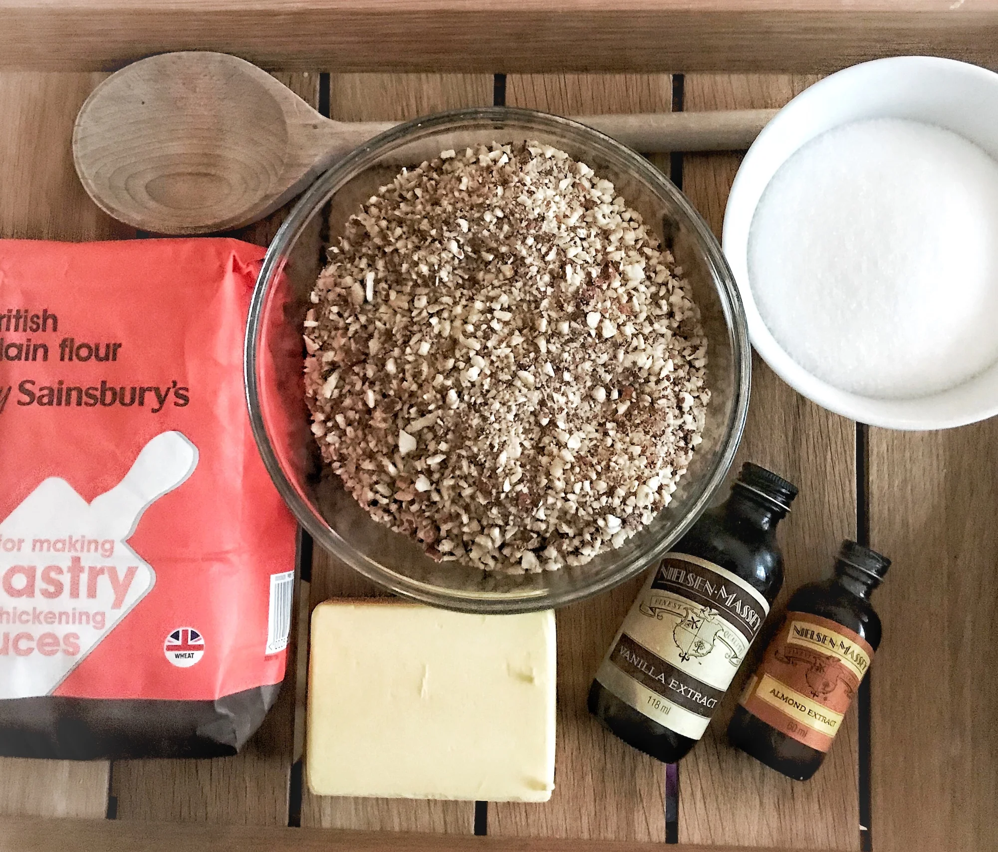 Ingredients For Almond Cookies.