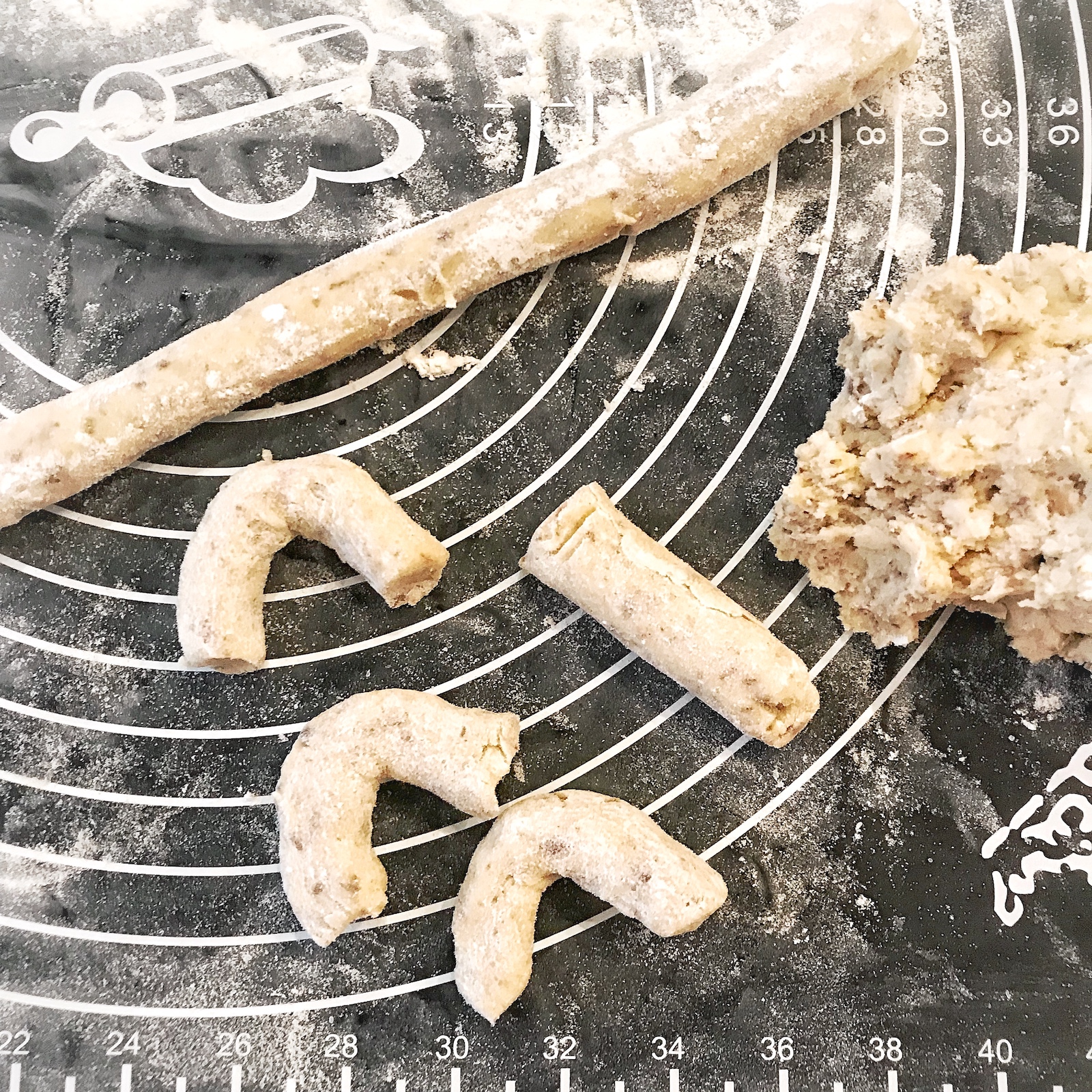 Rolling Out The Almond Cookies.