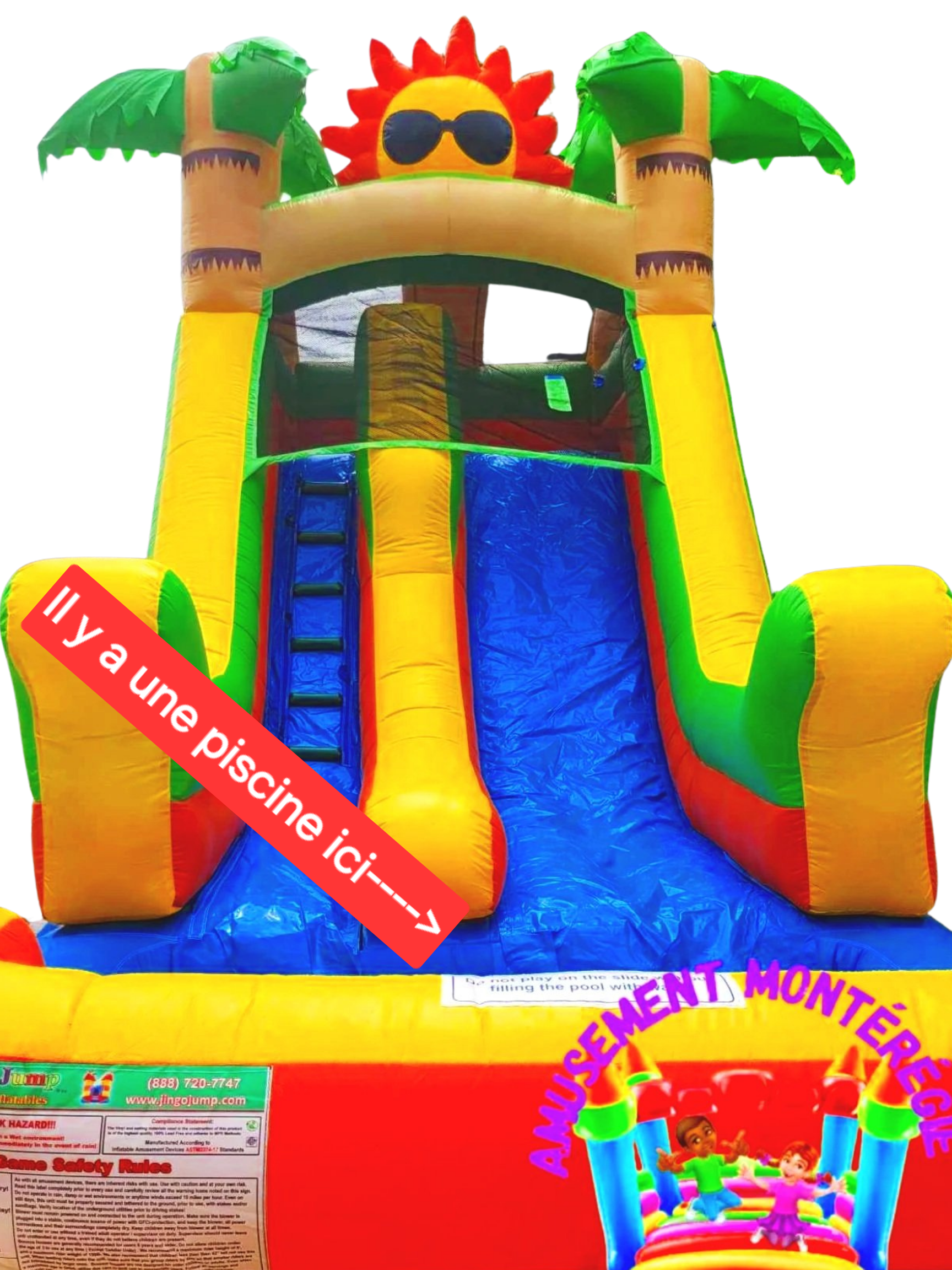 Glissade-eau-tropical-gonflable