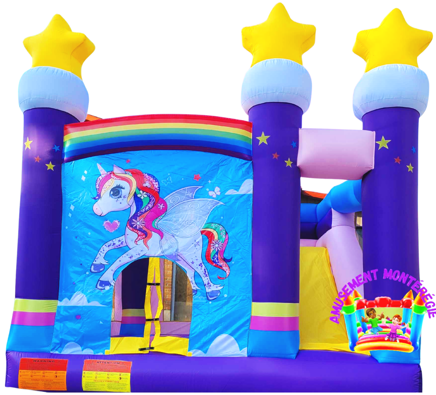 Jeu gonflable licorne