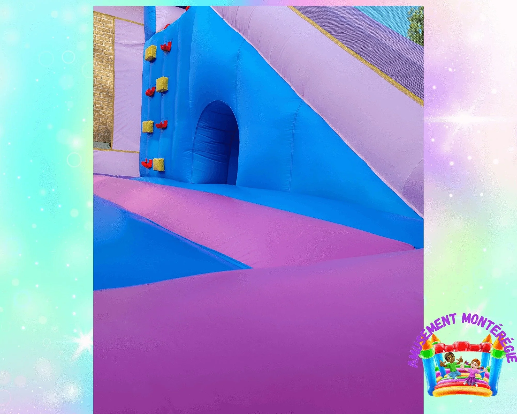 Jeu gonflable sur le theme licorne offert à mercier