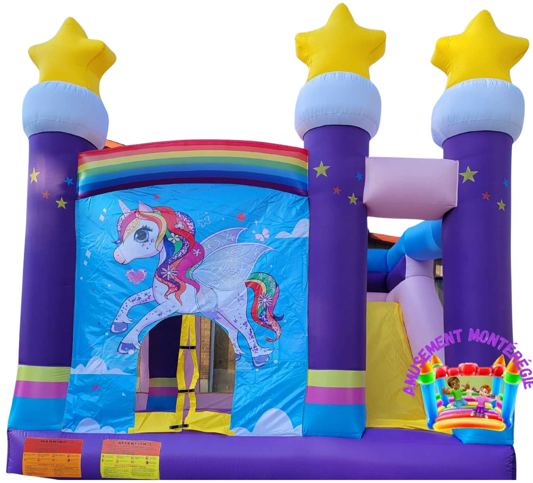 Jeu gonflable licorne