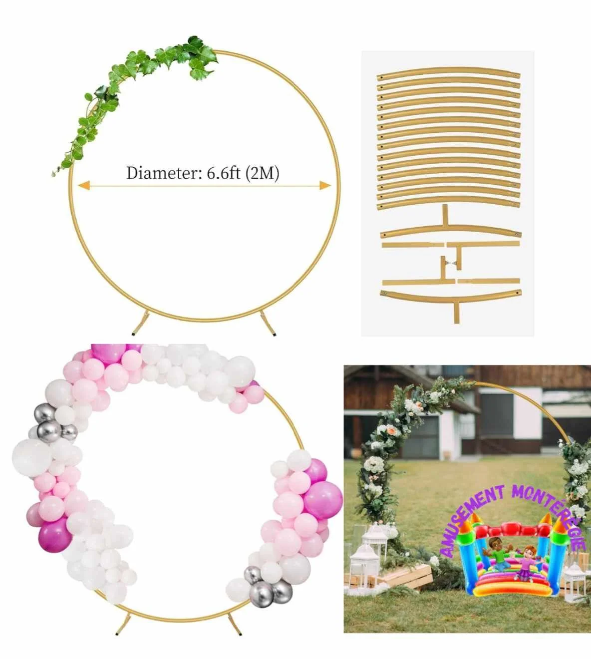 Arche pour mariage et fête enfant photo prise à châteauguay 