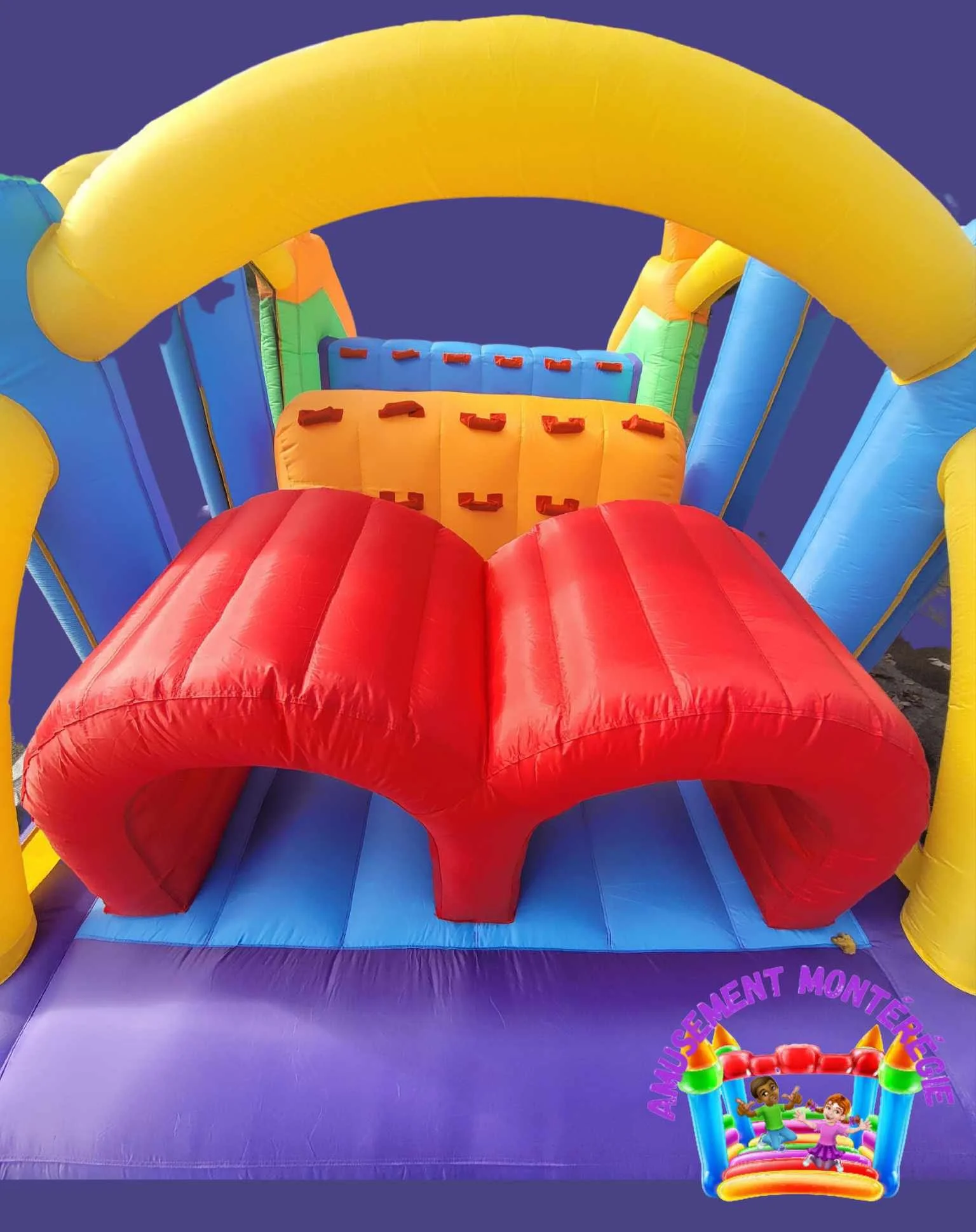  obstacle gonflable  pour louer multicouleur