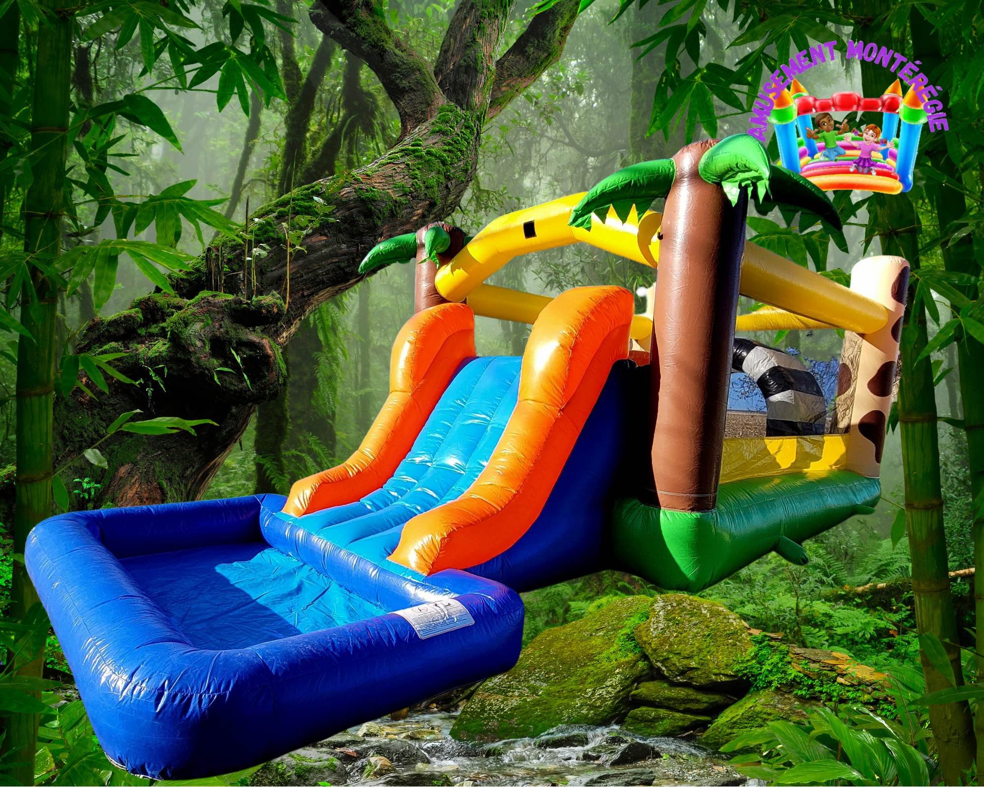 Grande course à obstacle  jeu gonflable à louer palmier