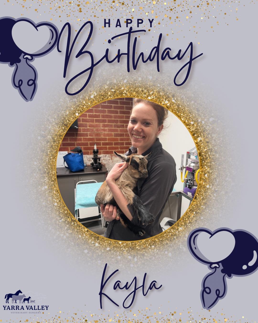 🎈 HAPPY BIRTHDAY 🎈

Kayla, our nurse superstar! Have the best day today, and we trust you had a great birthday weekend!  Welcome to the dark side of the thirties! 😅

Thank you for your sunshine attitude at work and your never ending energy! 

Lots
