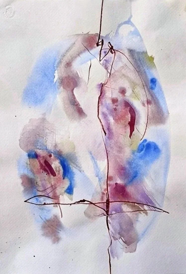 Estate in Movimento n° 1 | 49x34 cm | 19.3x13.4 in | mixed media: gouache, sanguine pencil