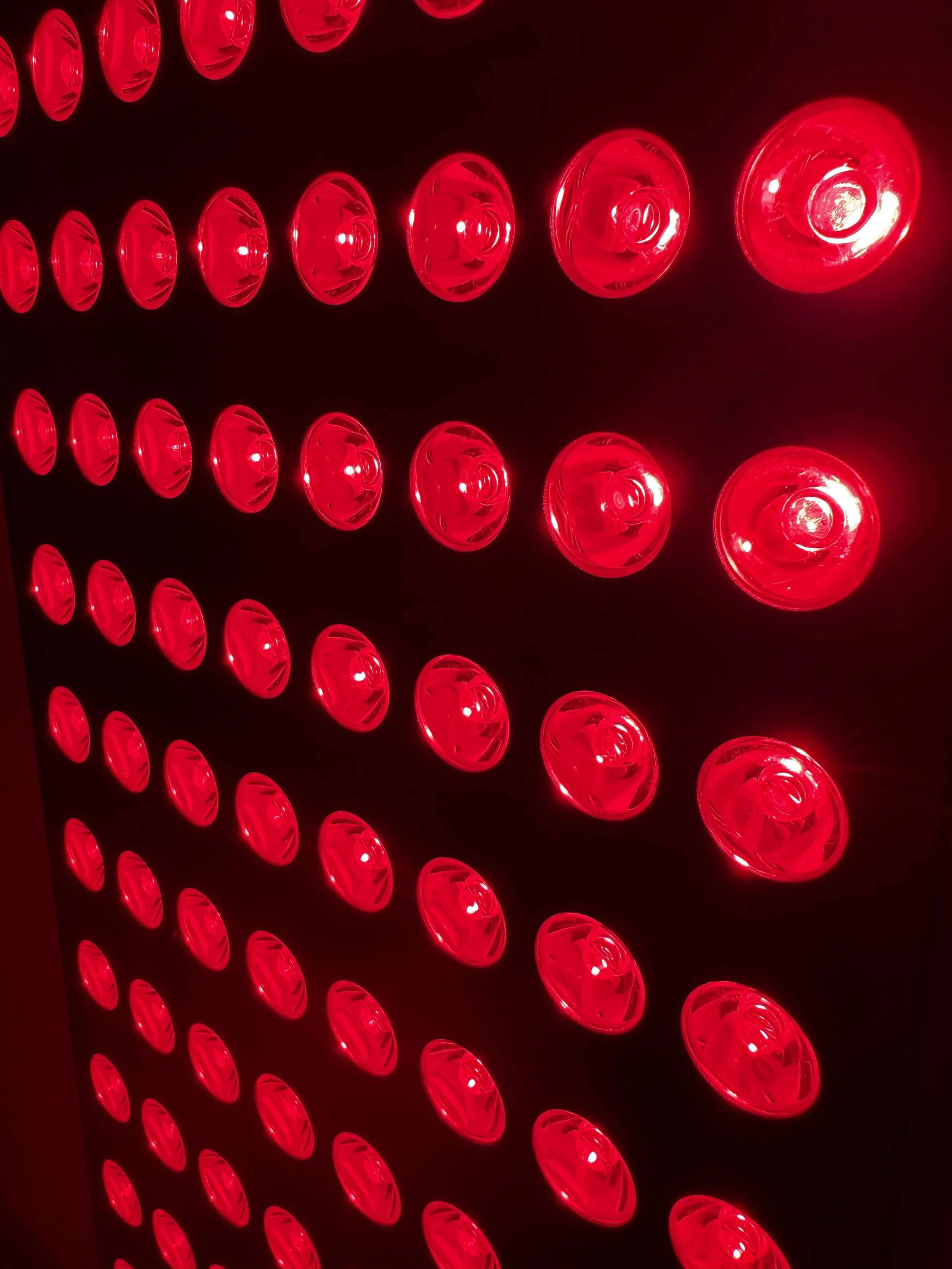 Red light therapy device panel at rohaven holistic in Wales, WI.