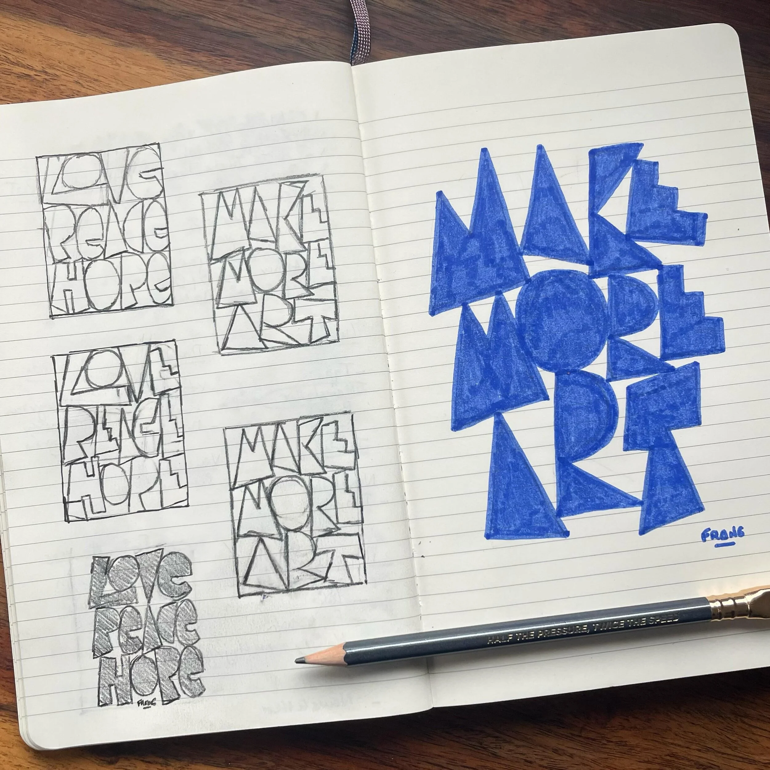 Shapes all over the place!! It is always fun and interesting to share sketches, I did gain a lot of visibility by showing them and I must say I see too few on Instagram. Show your sketches! 😝