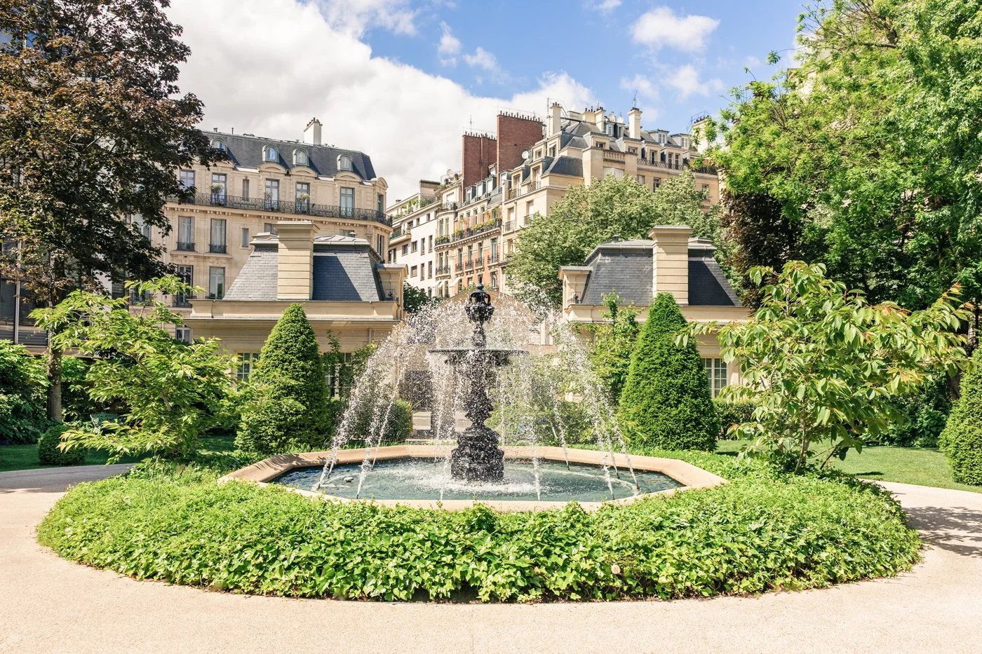 photographie paris fontaine jardin