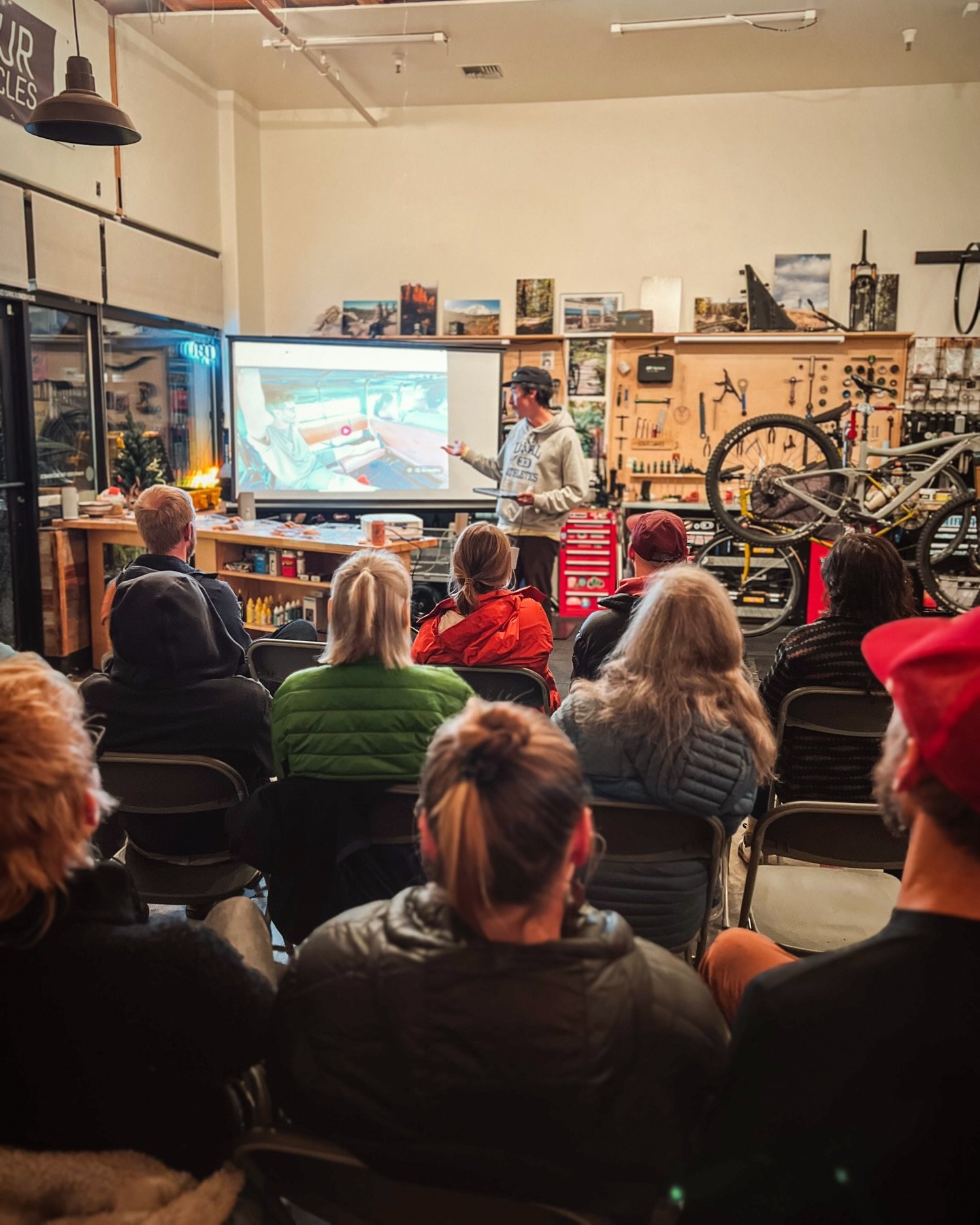 Thanks for joining us for the first Bike packing story night of the season last week.

Thank you @whatswrongwithpaez for telling us about your wild and fun Columbia/Ecuador trip! We always love hearing your stories and cheering you on with your races