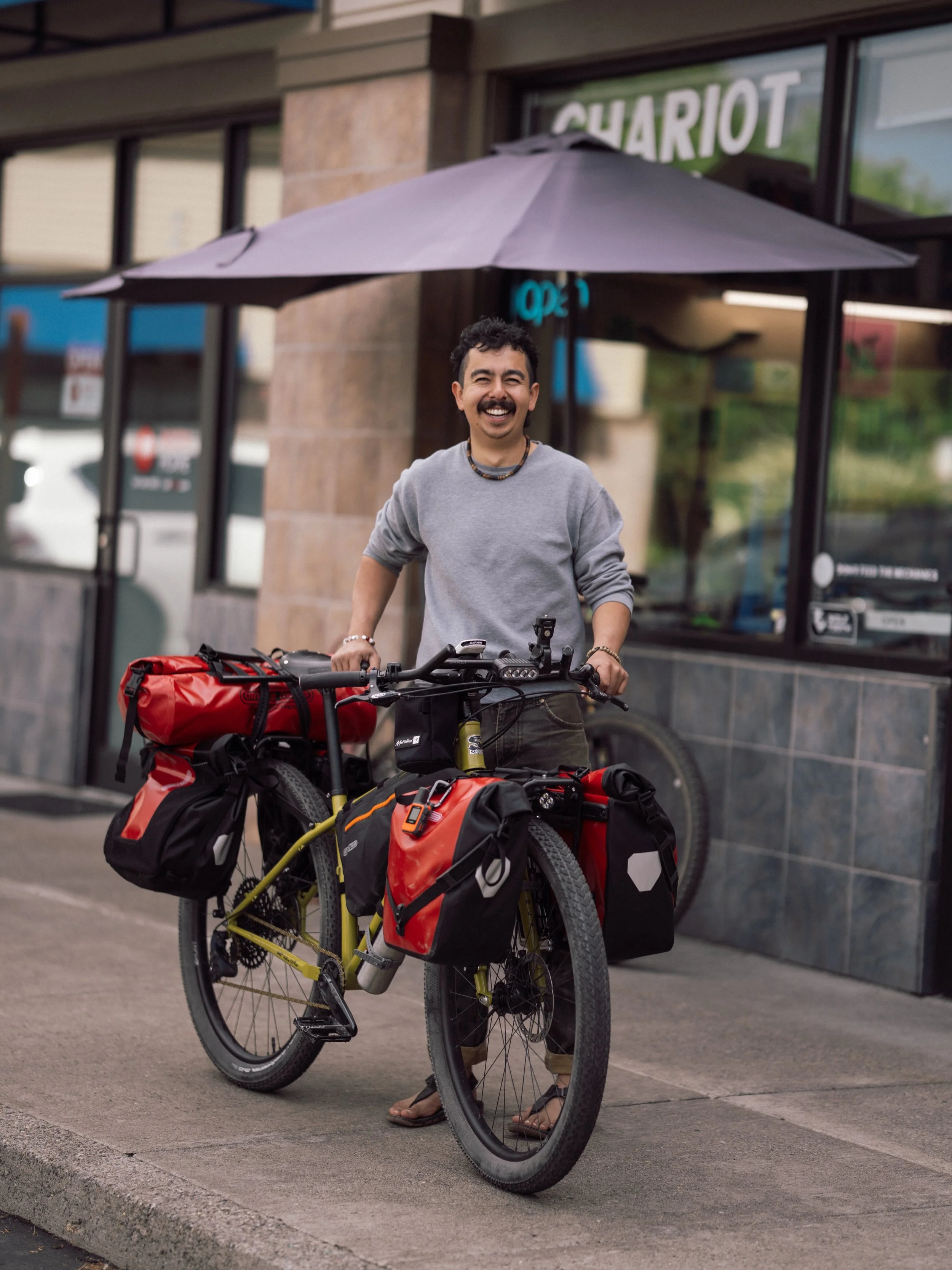 @_axel_keller_ dropped by the shop the other day to say goodbye before leaving on a 5,000 mile bike journey across Europe. 

He has been battling an autoimmune disease that has lead to the removal of his colon and now has an Ostomy bag. 

Axels ride 