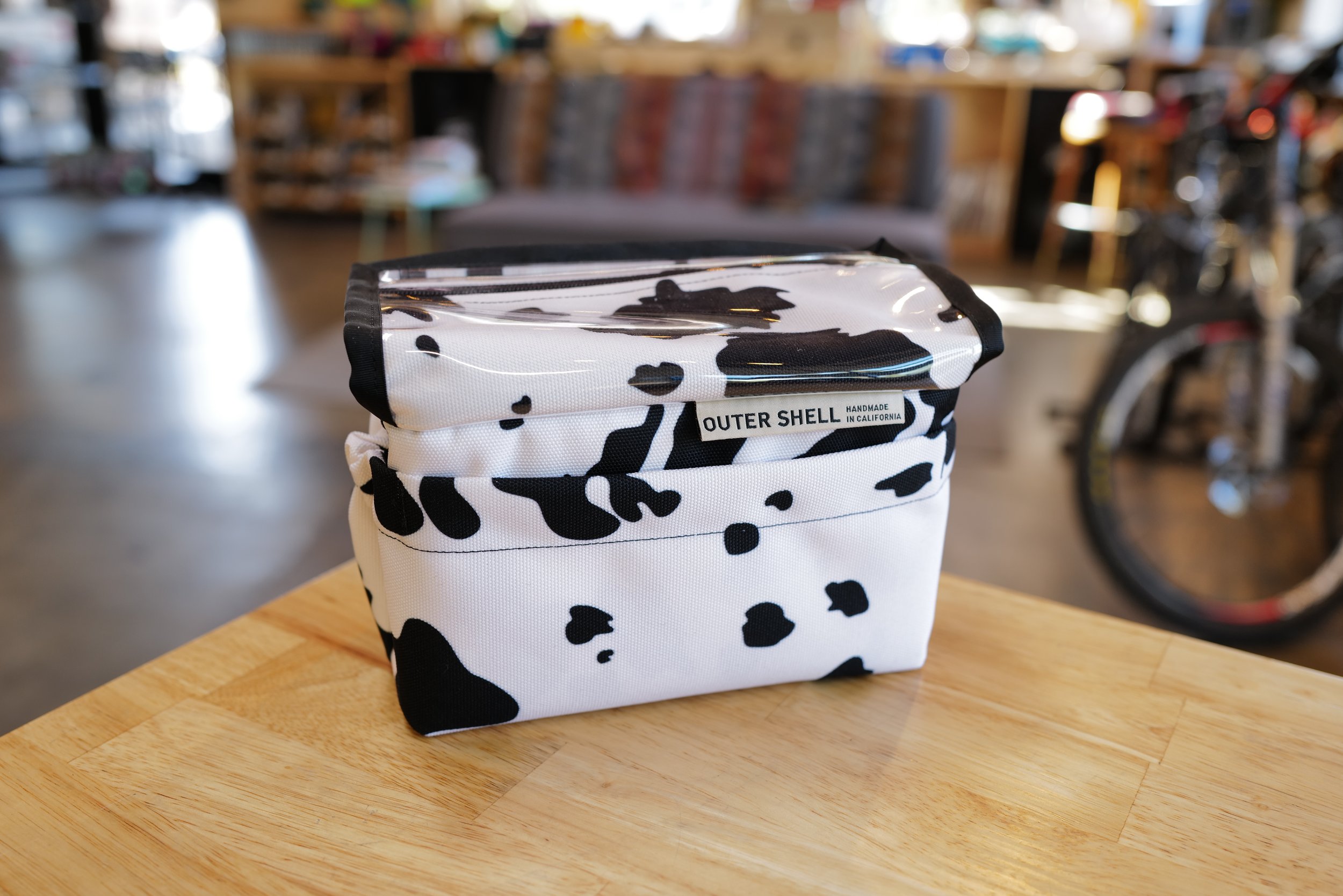 Outer Shell Drawcord Handlebar Bag Cow