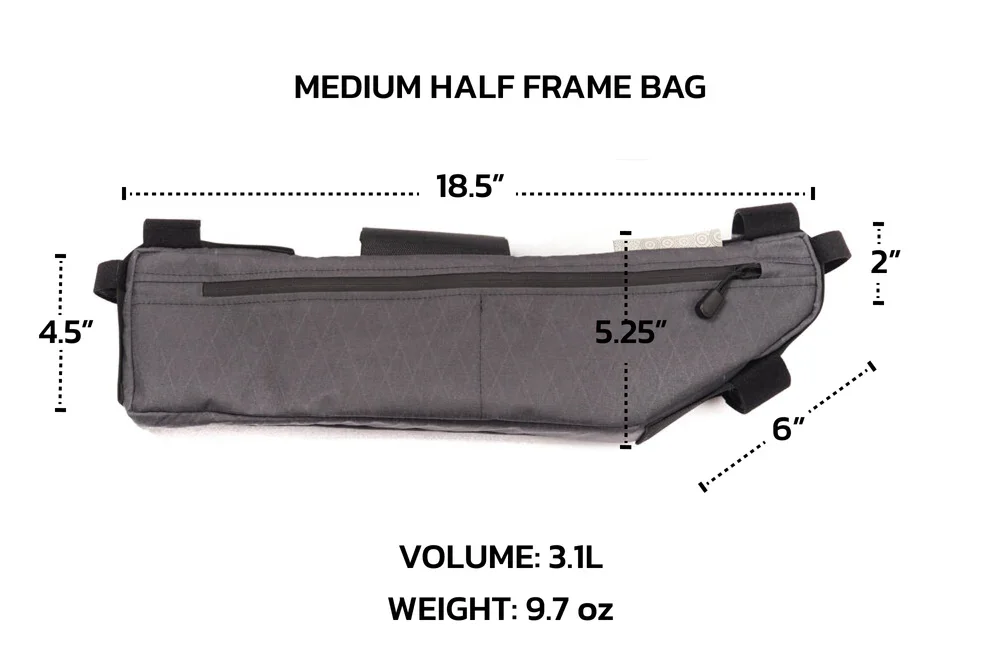 Outer Shell Half Framebag Medium / Graphite Ecopak — Chariot Bike